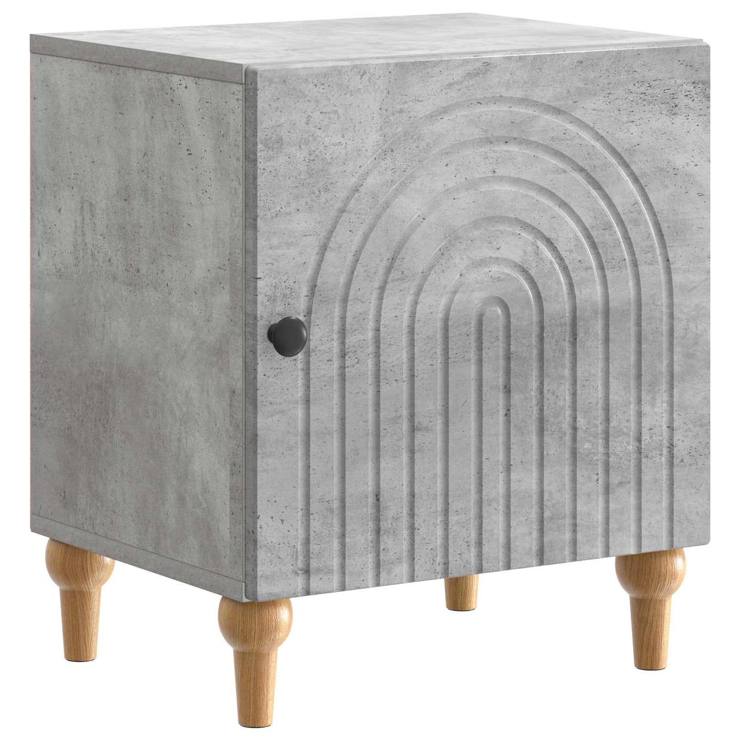 Nattbordskap 2 pcs Betonggrå 43 x 34,5 x 50 cm Konstruert tre