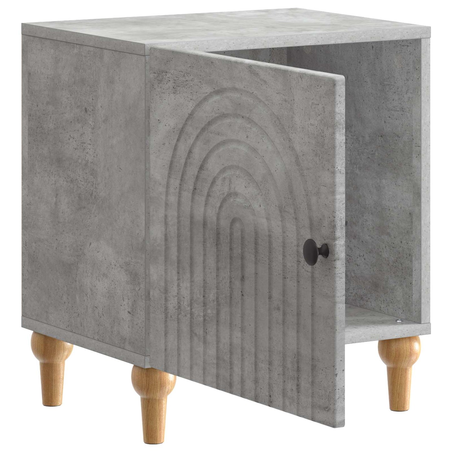 Nattbordskap 2 pcs Betonggrå 43 x 34,5 x 50 cm Konstruert tre