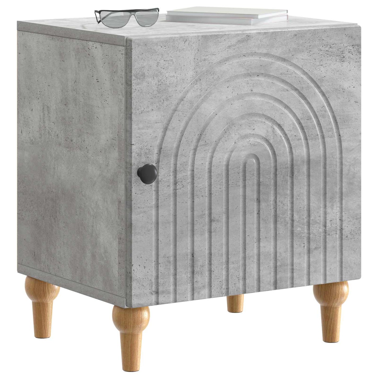 Nattbordskap 2 pcs Betonggrå 43 x 34,5 x 50 cm Konstruert tre