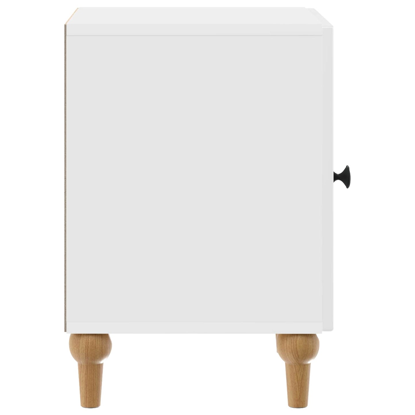 Nattbordskap Høgglans hvit 43 x 34,5 x 50 cm Konstruert tre