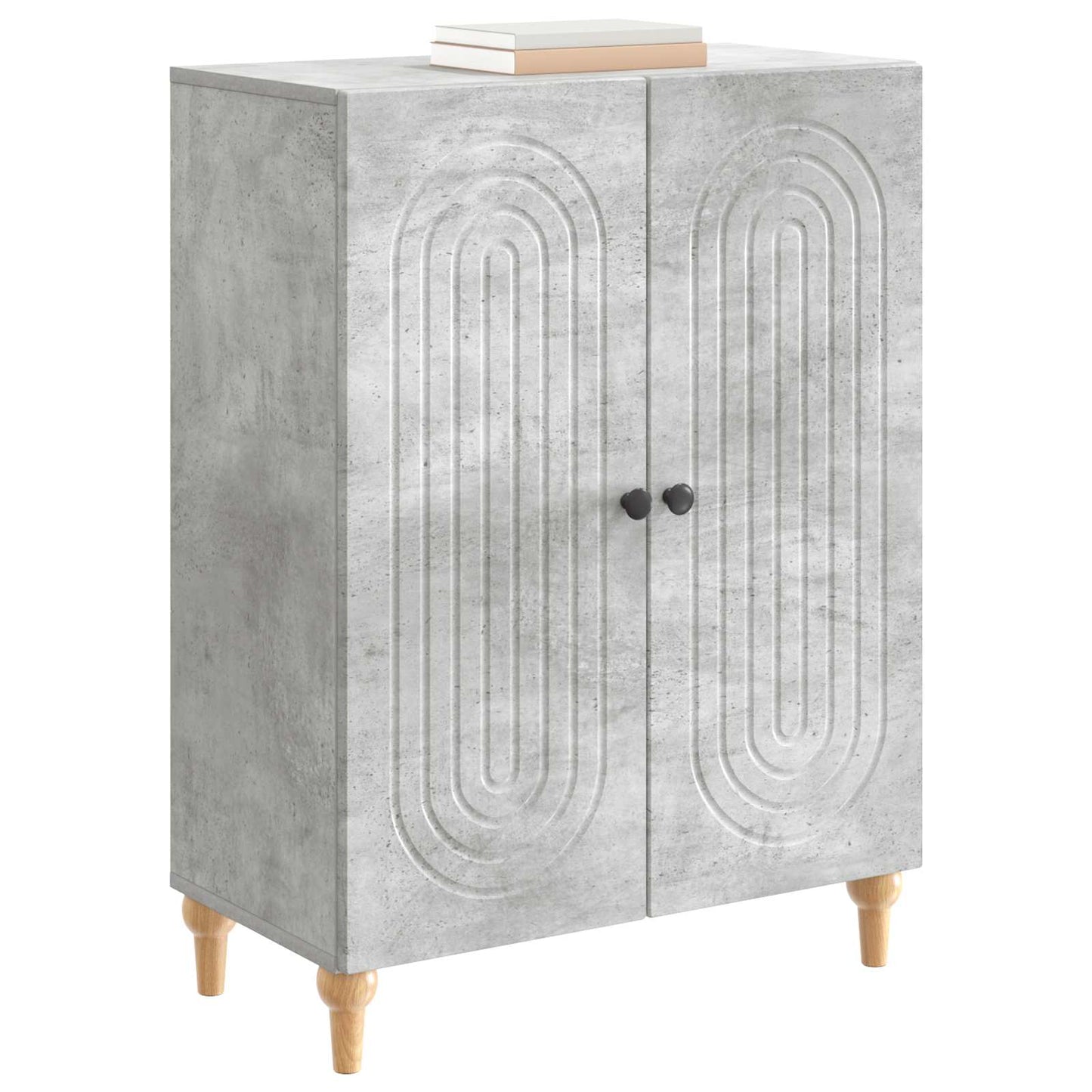 Serviesskap Betonggrå 66 x 34,5 x 90 cm Konstruert tre