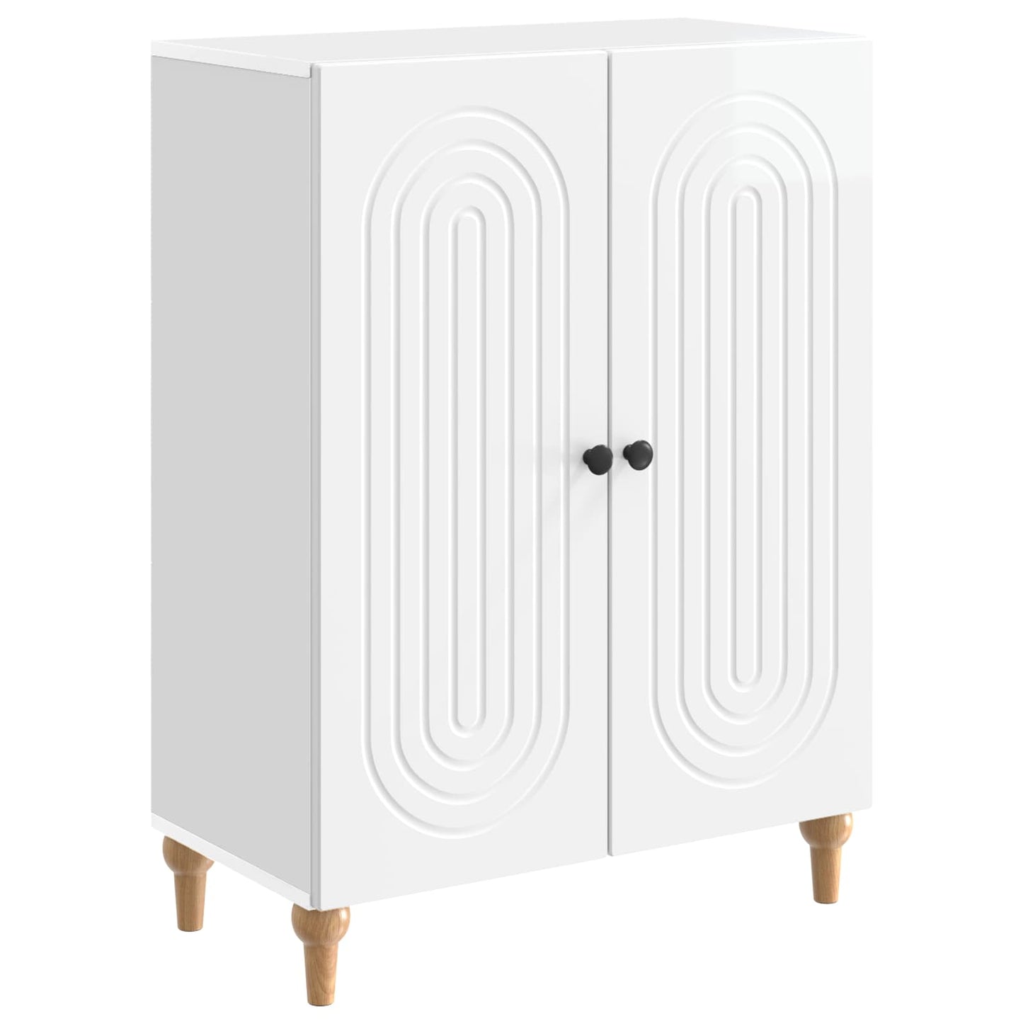 Serviesskap Høgglans hvit 66 x 34,5 x 90 cm Konstruert tre