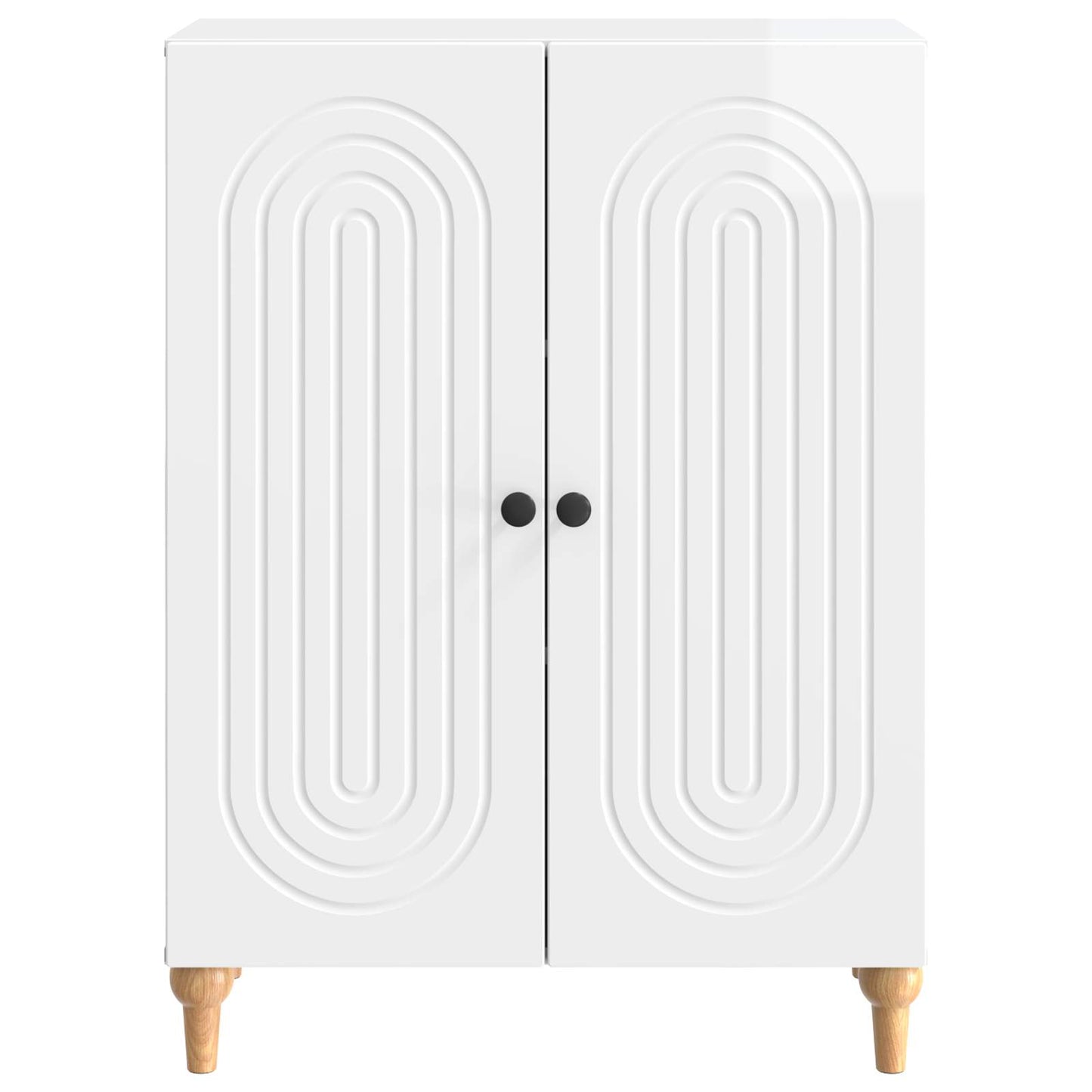 Serviesskap Høgglans hvit 66 x 34,5 x 90 cm Konstruert tre