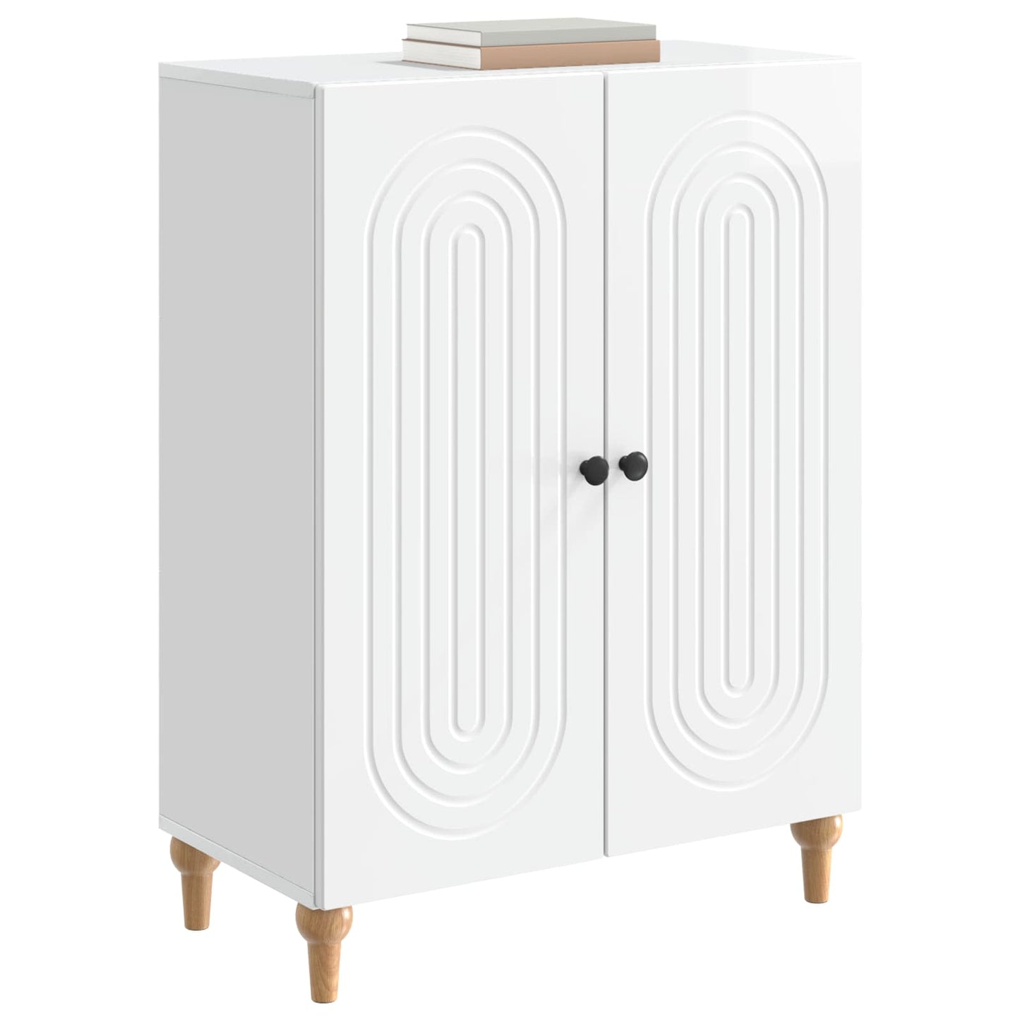 Serviesskap Høgglans hvit 66 x 34,5 x 90 cm Konstruert tre