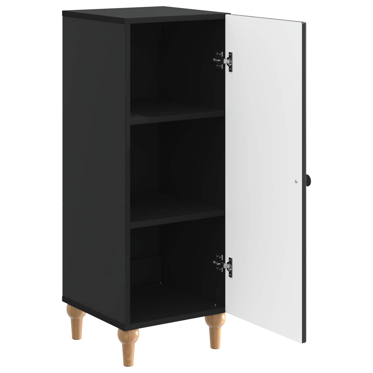 Serviesskap Svart 33 x 34,5 x 90 cm Konstruert tre
