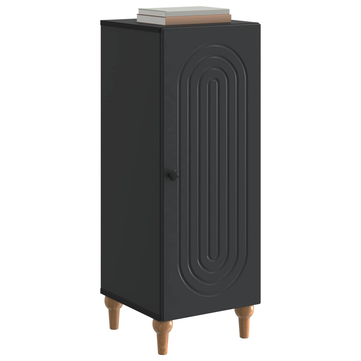 Serviesskap Svart 33 x 34,5 x 90 cm Konstruert tre
