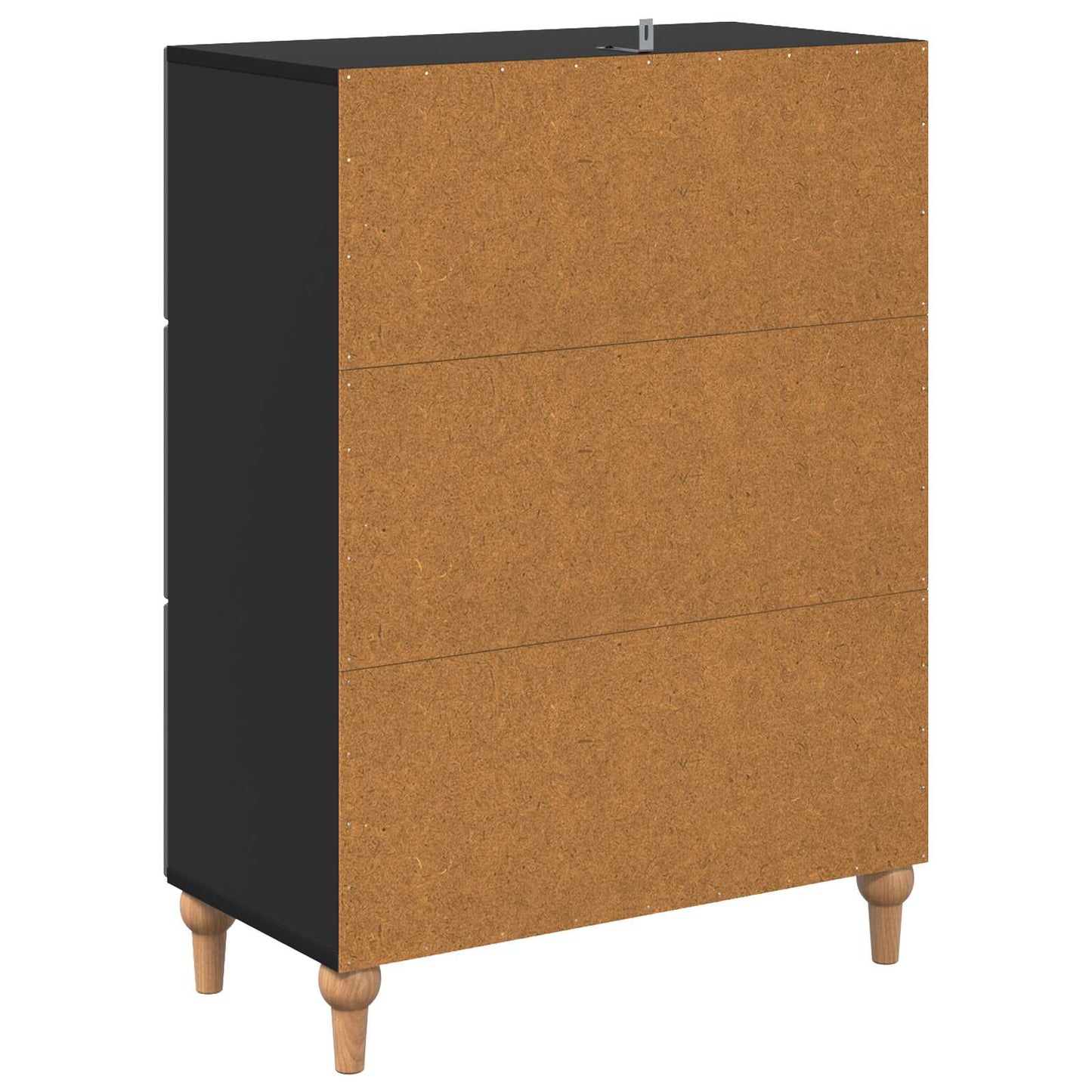 Skuffeskap Svart 66 x 34,5 x 90 cm Konstruert tre