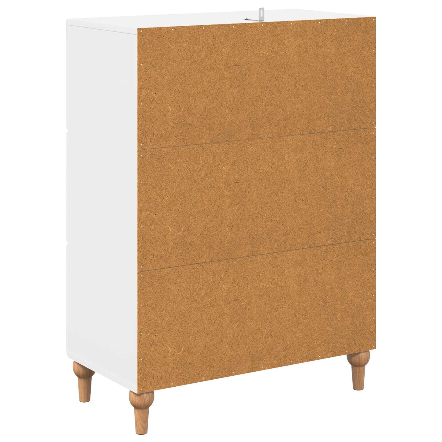 Skuffeskap Høgglans hvit 66 x 34,5 x 90 cm Konstruert tre