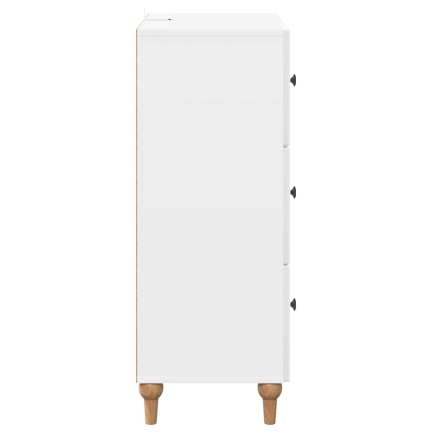 Skuffeskap Høgglans hvit 66 x 34,5 x 90 cm Konstruert tre