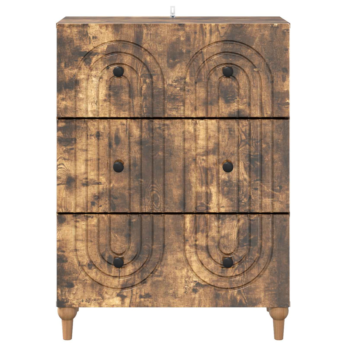 Skuffeskap Røkt Eik 66 x 34,5 x 90 cm Konstruert tre