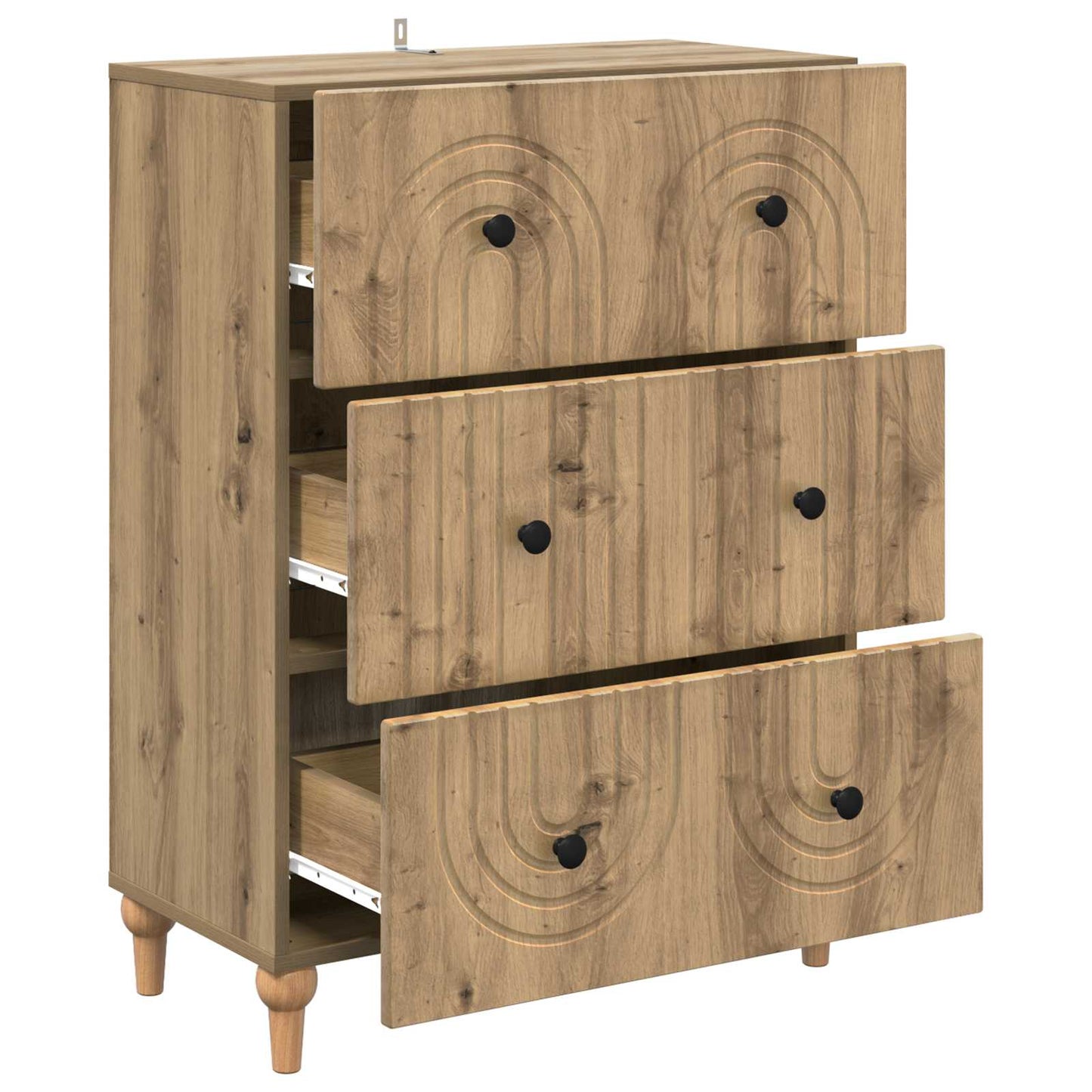 Skuffeskap Artisan eik 66 x 34,5 x 90 cm Konstruert tre