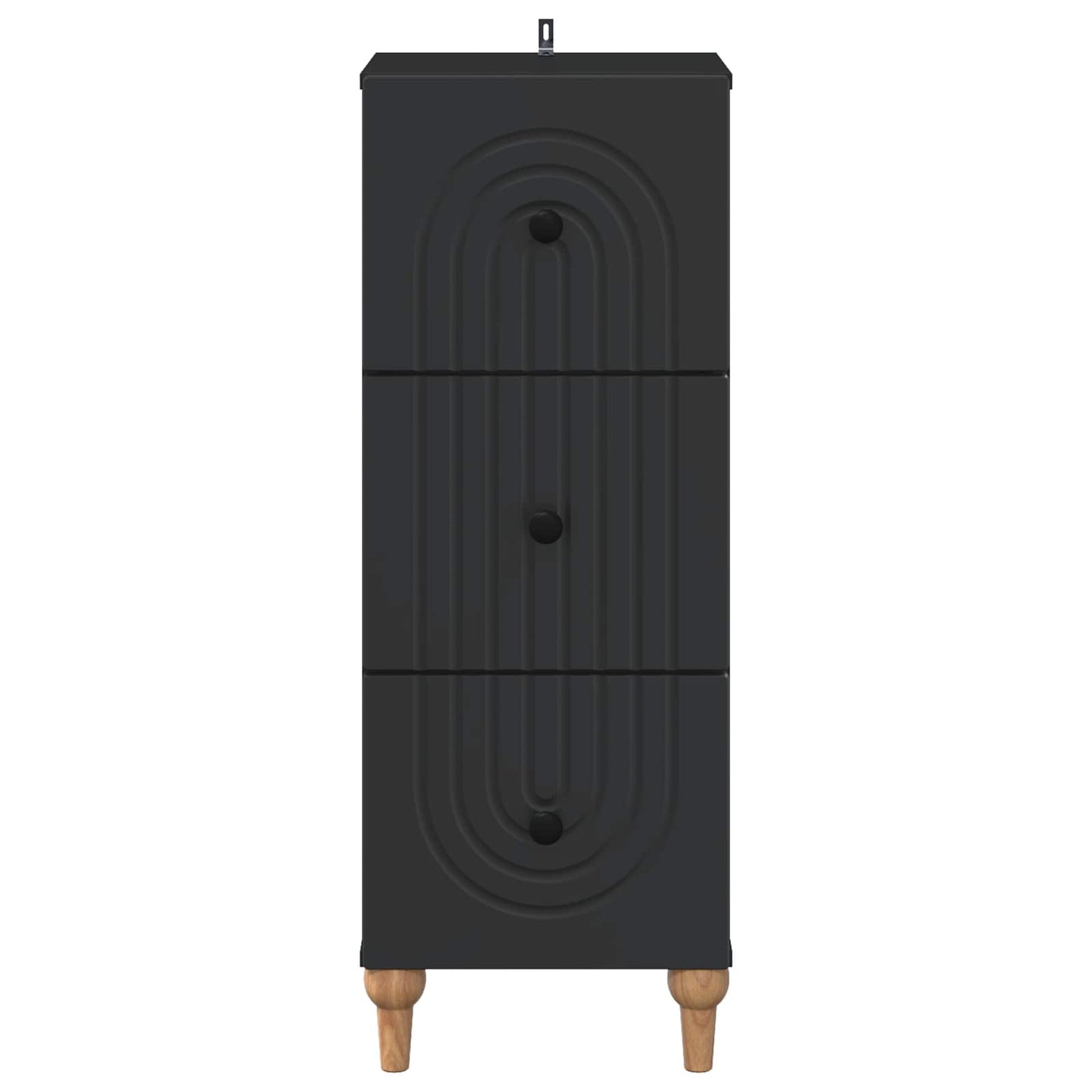 Skuffeskap Svart 33 x 34,5 x 90 cm Konstruert tre