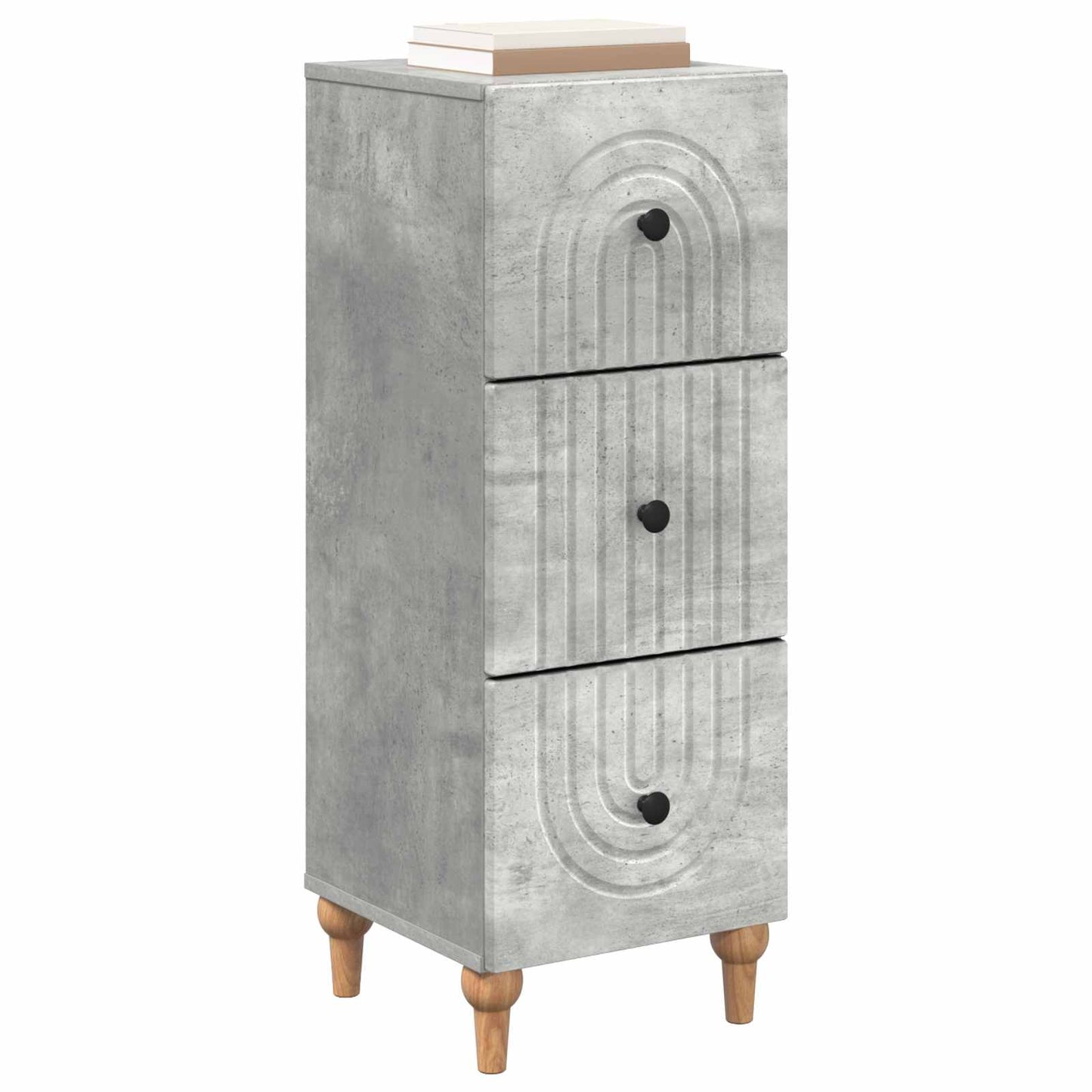 Skuffeskap Betonggrå 33 x 34,5 x 90 cm Konstruert tre