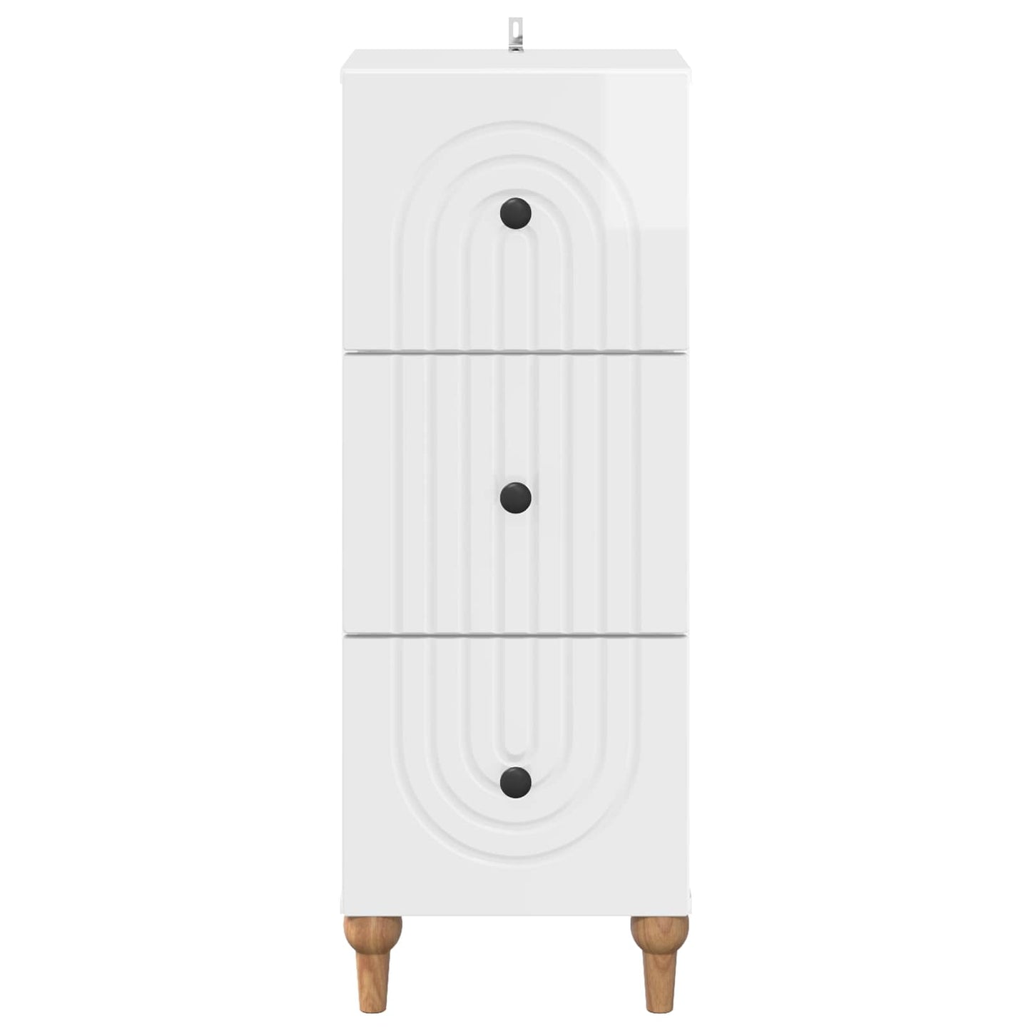 Skuffeskap Høgglans hvit 33 x 34,5 x 90 cm Konstruert tre