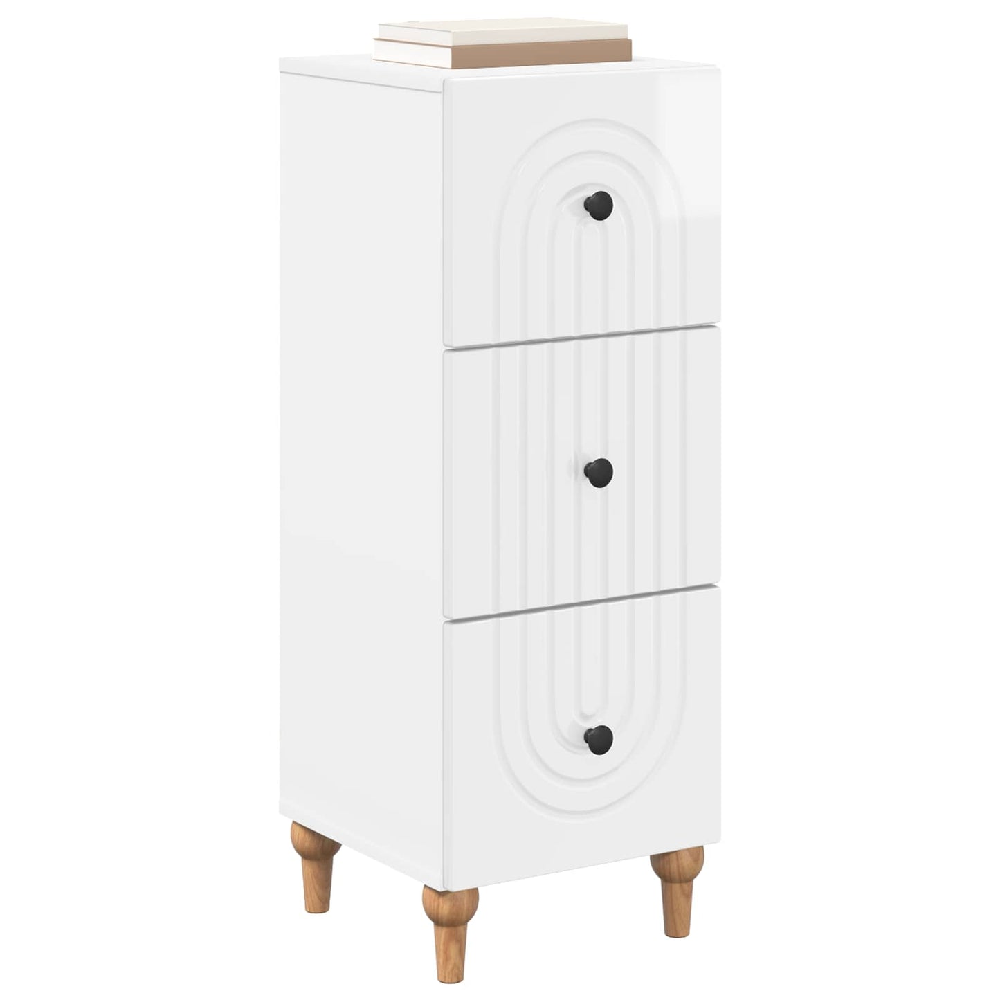 Skuffeskap Høgglans hvit 33 x 34,5 x 90 cm Konstruert tre