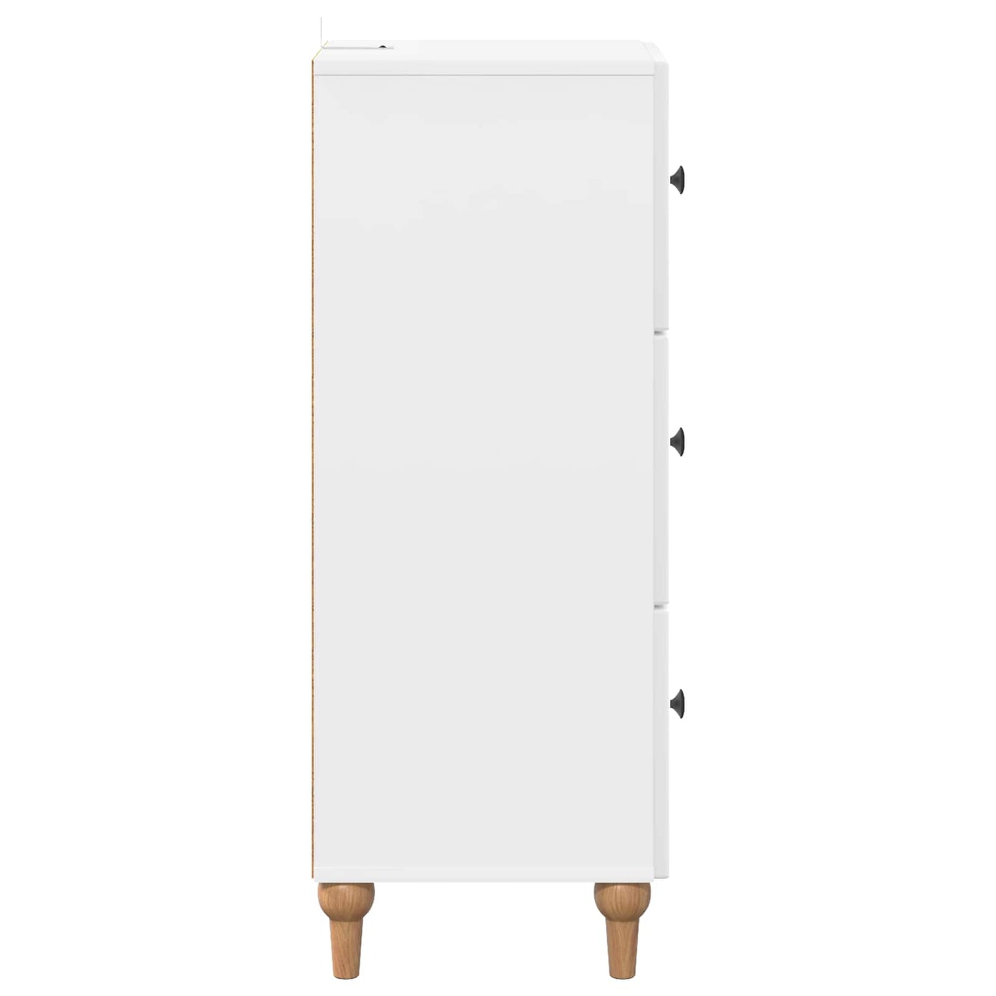 Skuffeskap Høgglans hvit 33 x 34,5 x 90 cm Konstruert tre
