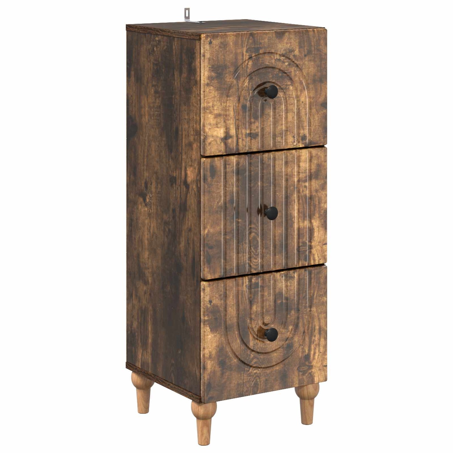 Skuffeskap Røkt Eik 33 x 34,5 x 90 cm Konstruert tre