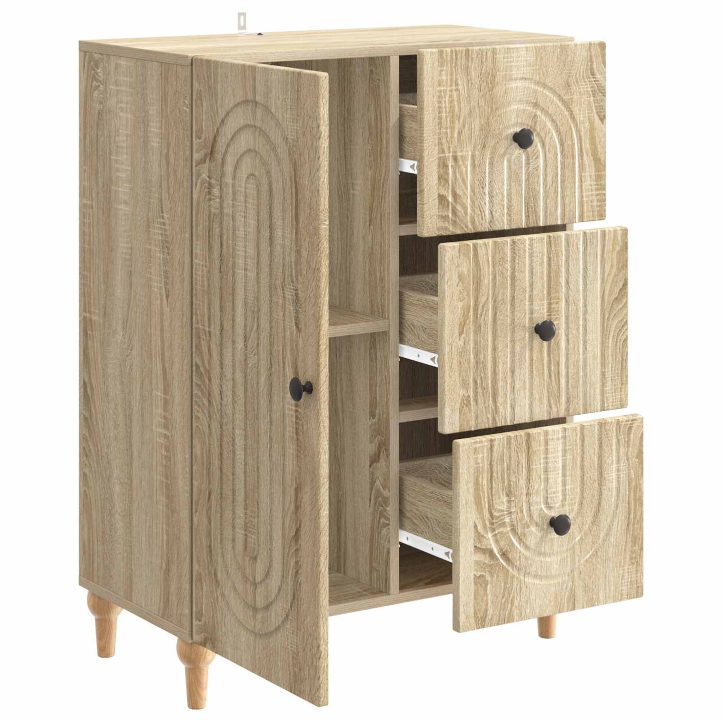 Serviesskap Sonoma eik 66 x 34,5 x 90 cm Konstruert tre