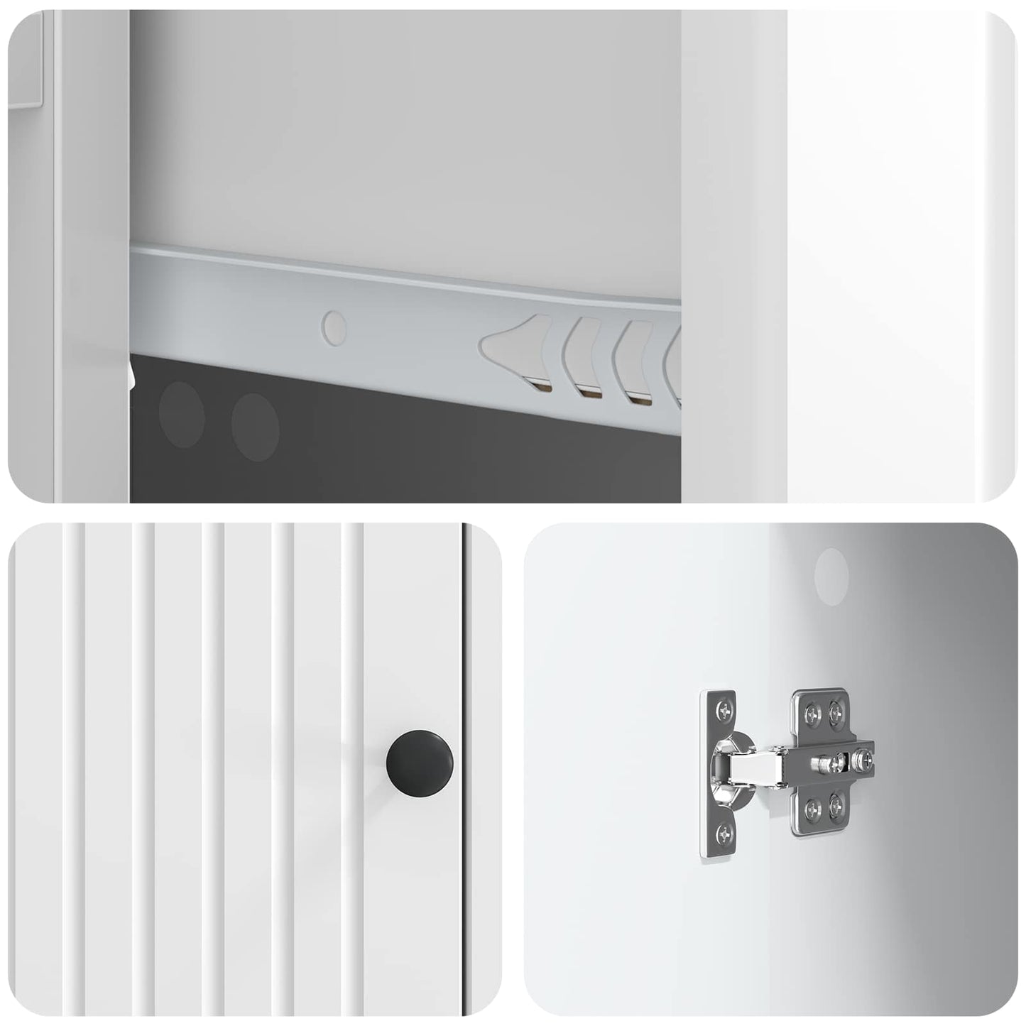 Serviesskap Høgglans hvit 66 x 34,5 x 90 cm Konstruert tre