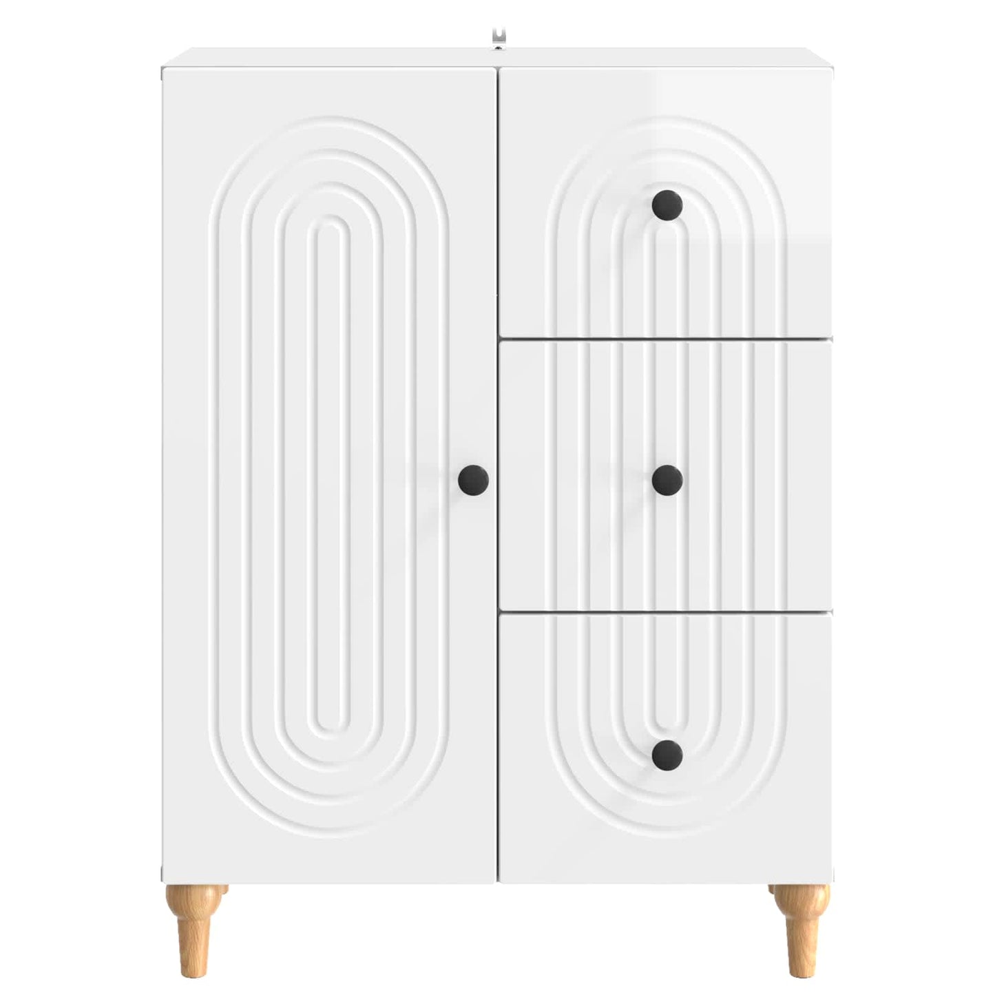 Serviesskap Høgglans hvit 66 x 34,5 x 90 cm Konstruert tre