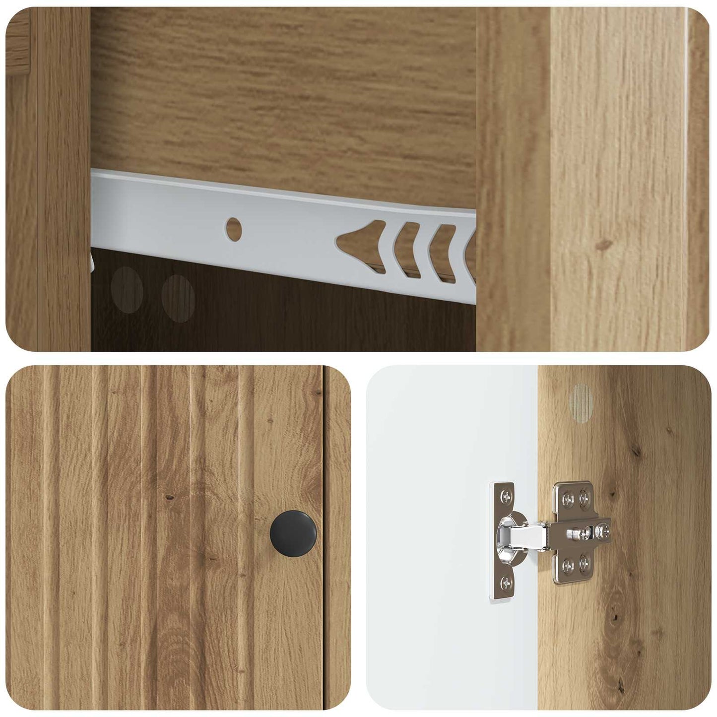 Serviesskap Artisan eik 66 x 34,5 x 90 cm Konstruert tre
