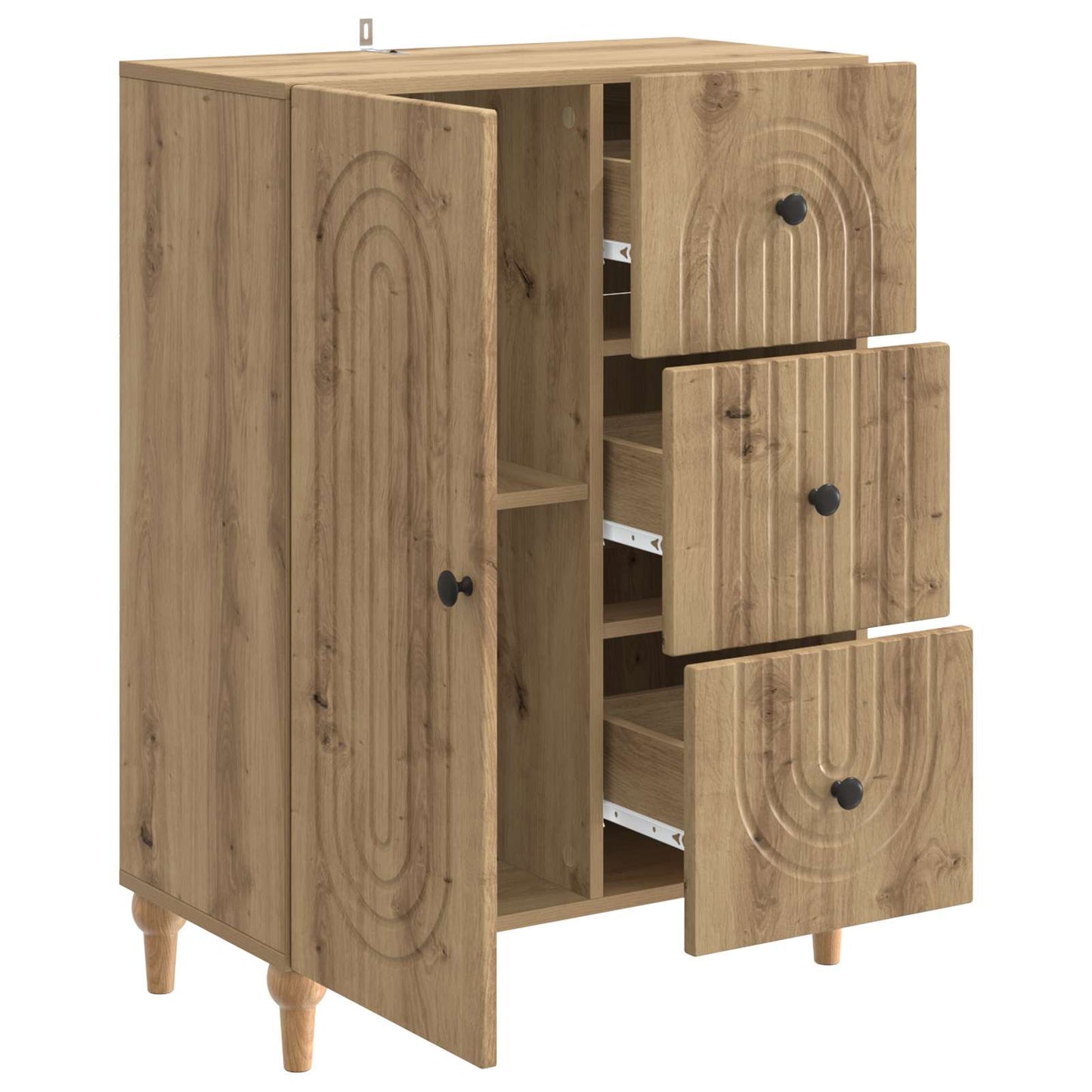 Serviesskap Artisan eik 66 x 34,5 x 90 cm Konstruert tre