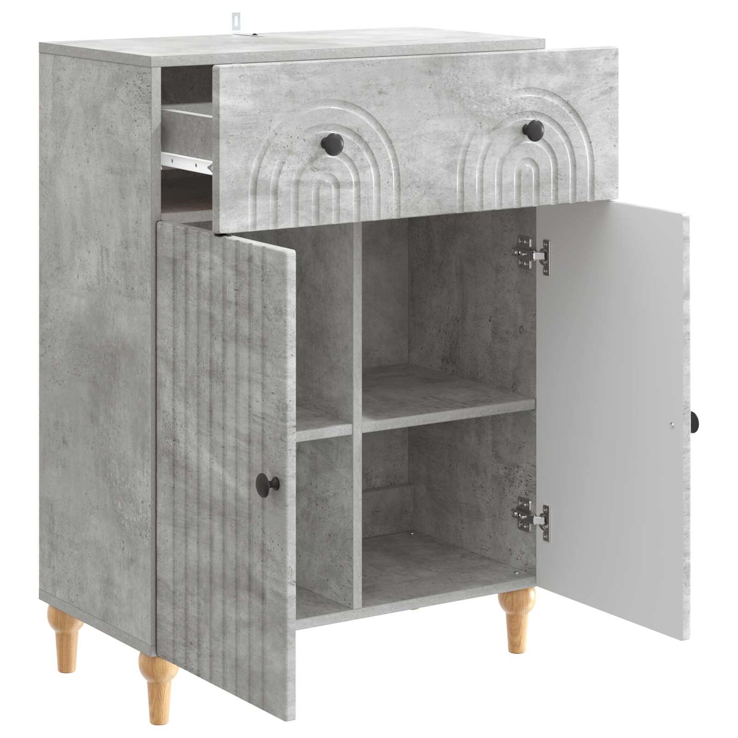 Serviesskap Betonggrå 66 x 34,5 x 90 cm Konstruert tre
