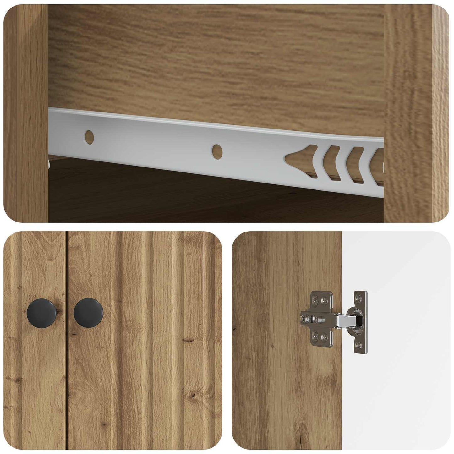 Serviesskap Artisan eik 66 x 34,5 x 90 cm Konstruert tre