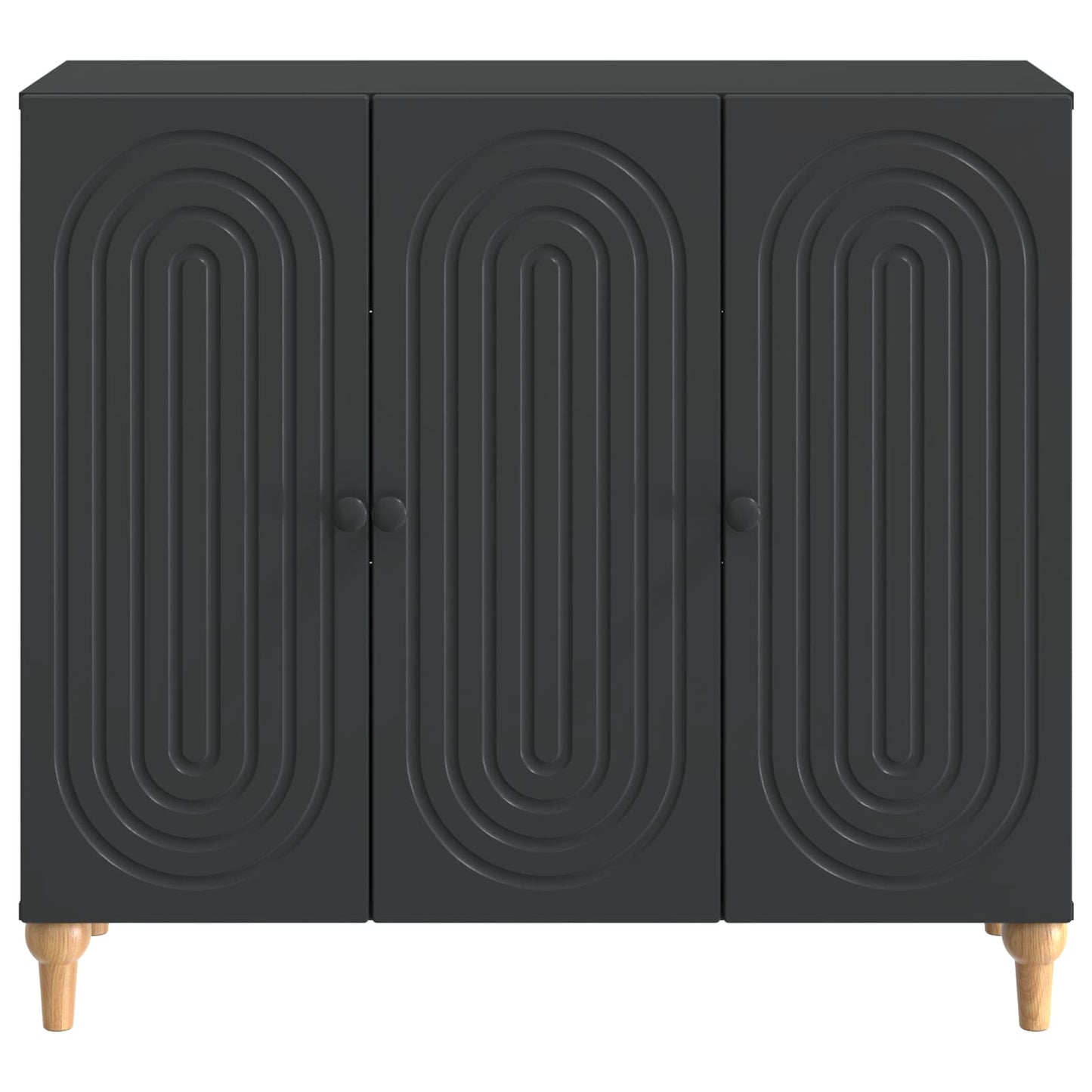 Serviesskap Svart 89 x 34,5 x 80 cm Konstruert tre