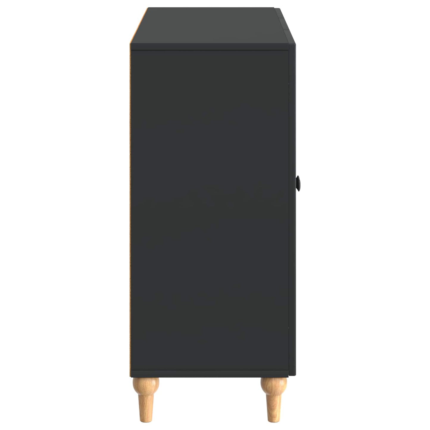 Serviesskap Svart 89 x 34,5 x 80 cm Konstruert tre