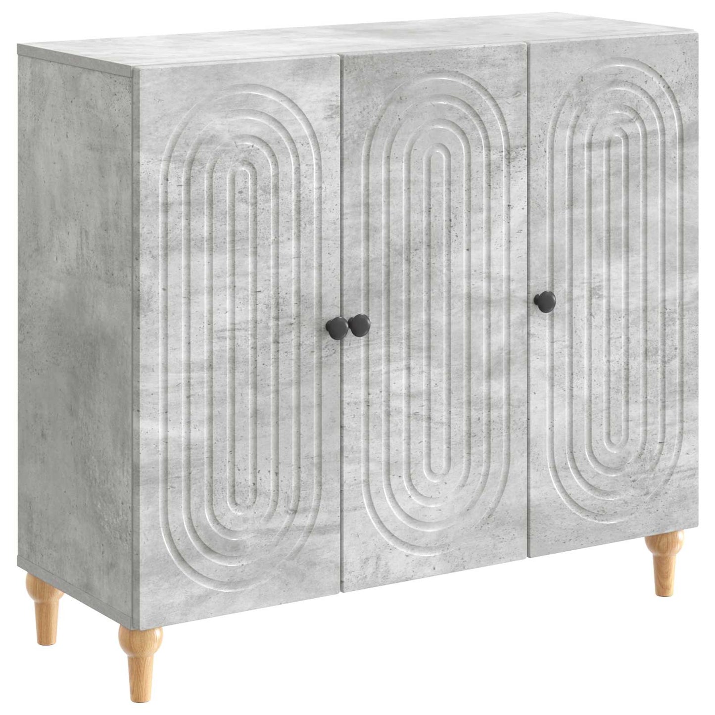 Serviesskap Betonggrå 89 x 34,5 x 80 cm Konstruert tre