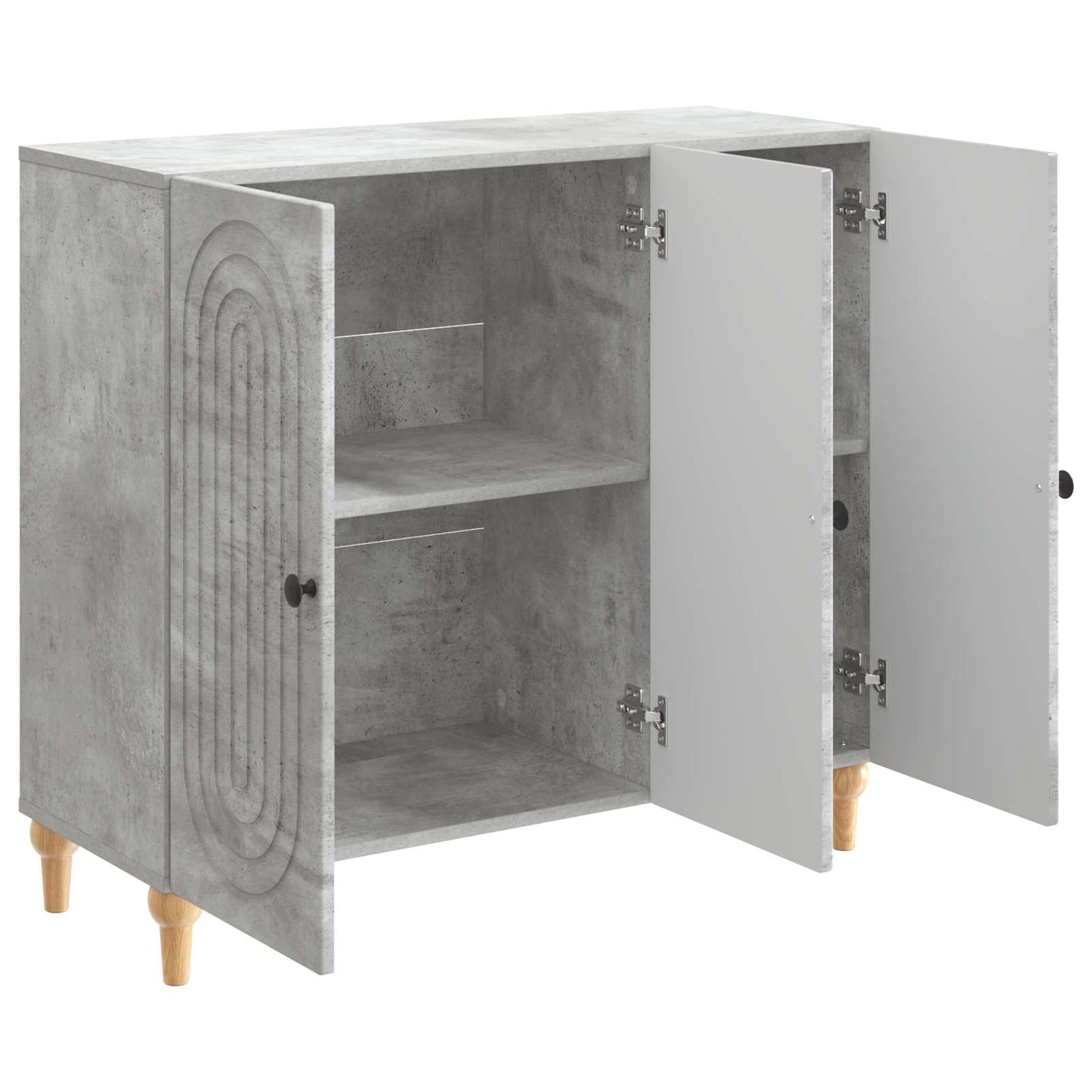 Serviesskap Betonggrå 89 x 34,5 x 80 cm Konstruert tre