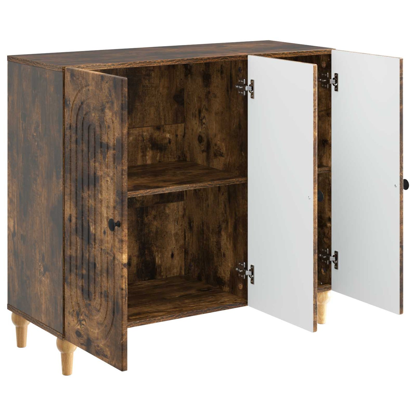 Serviesskap Røkt Eik 89 x 34,5 x 80 cm Konstruert tre
