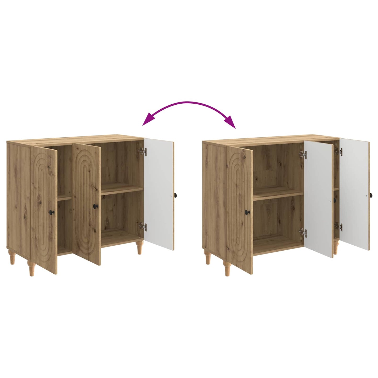 Serviesskap Artisan eik 89 x 34,5 x 80 cm Konstruert tre