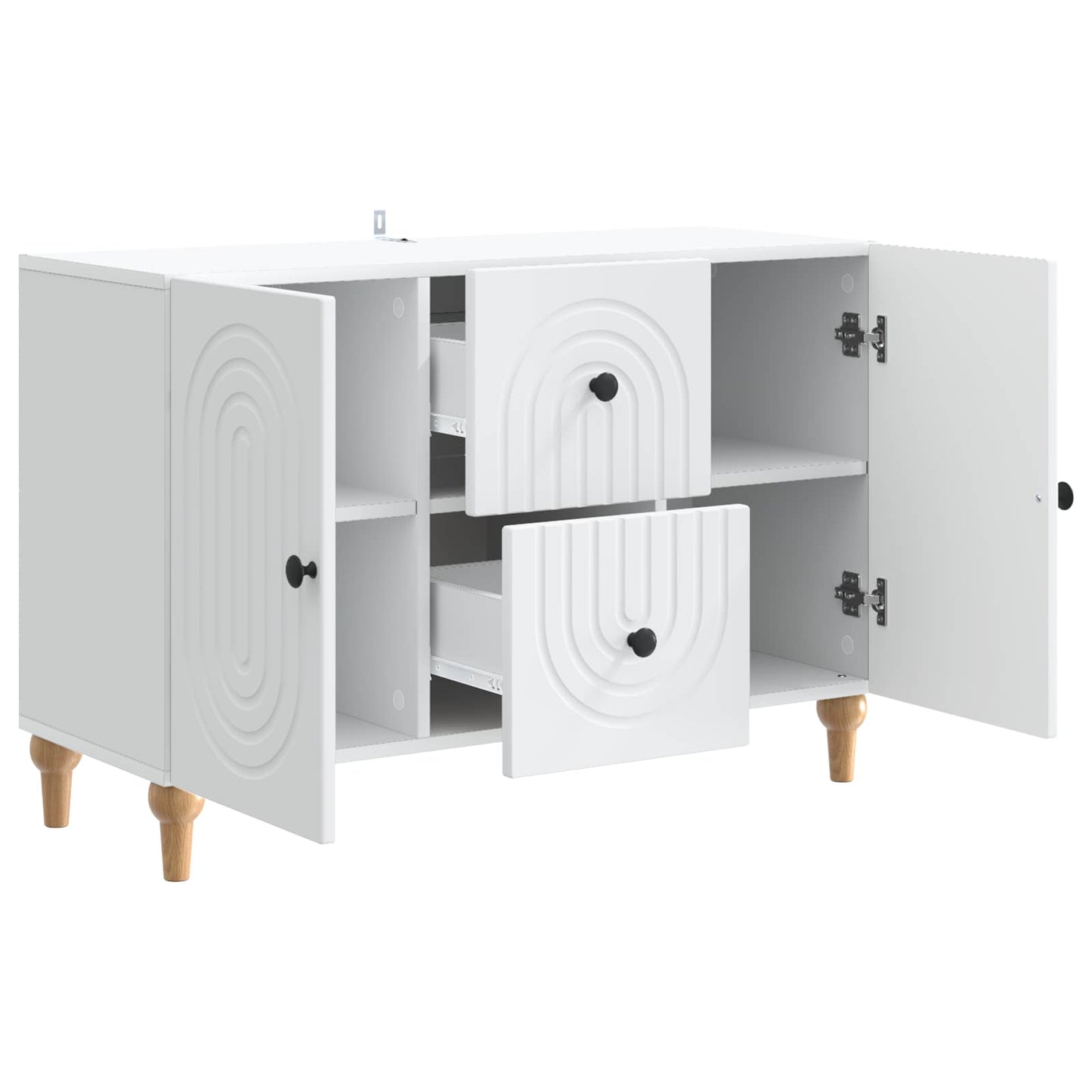 TV-skap med skuff Hvit 89 x 34,5 x 60 cm Konstruert tre