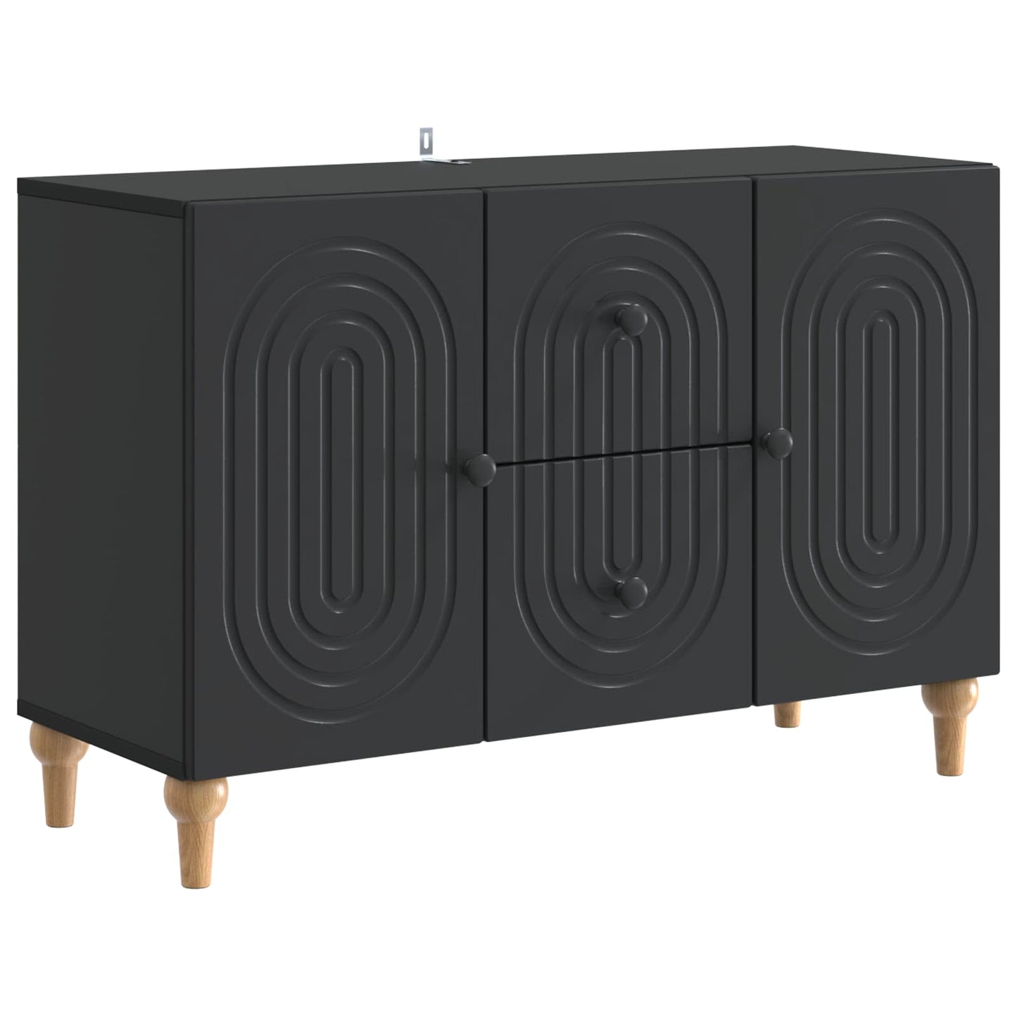 TV-skap med skuff Svart 89 x 34,5 x 60 cm Konstruert tre