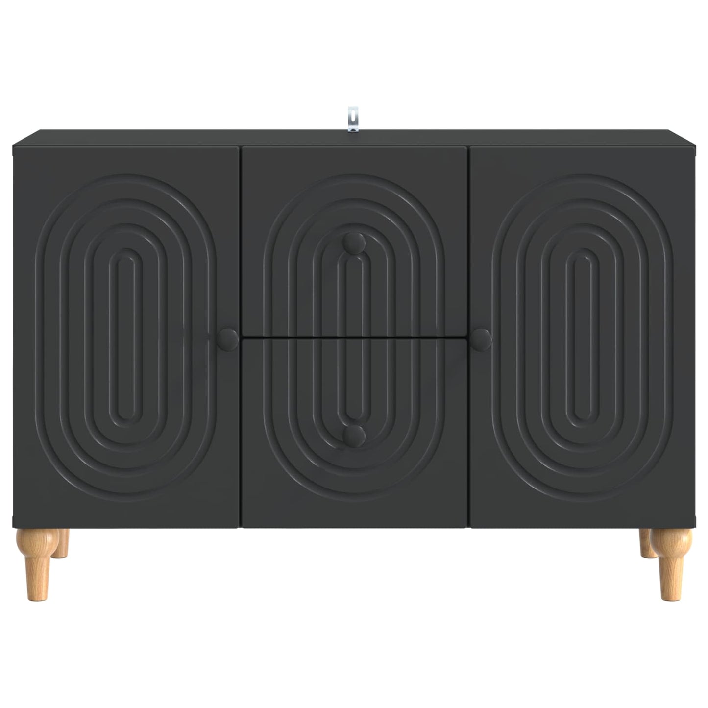 TV-skap med skuff Svart 89 x 34,5 x 60 cm Konstruert tre