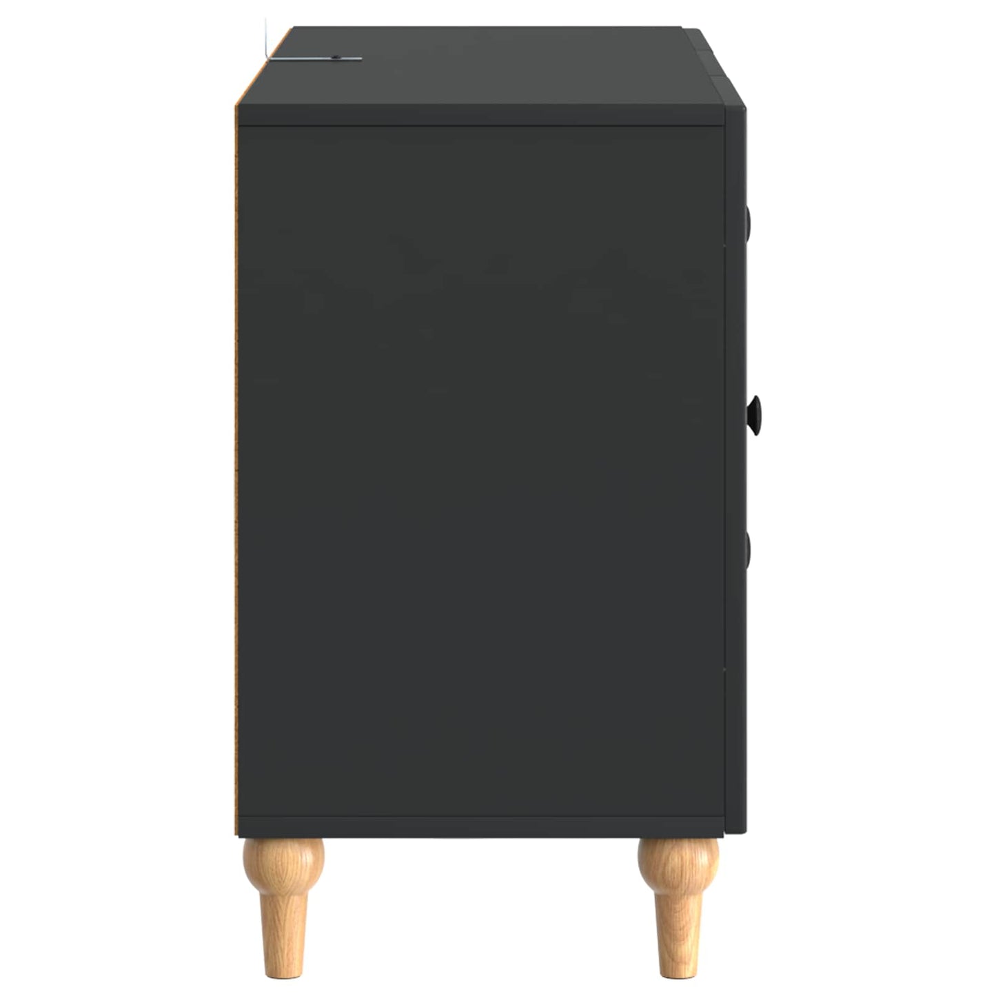 TV-skap med skuff Svart 89 x 34,5 x 60 cm Konstruert tre