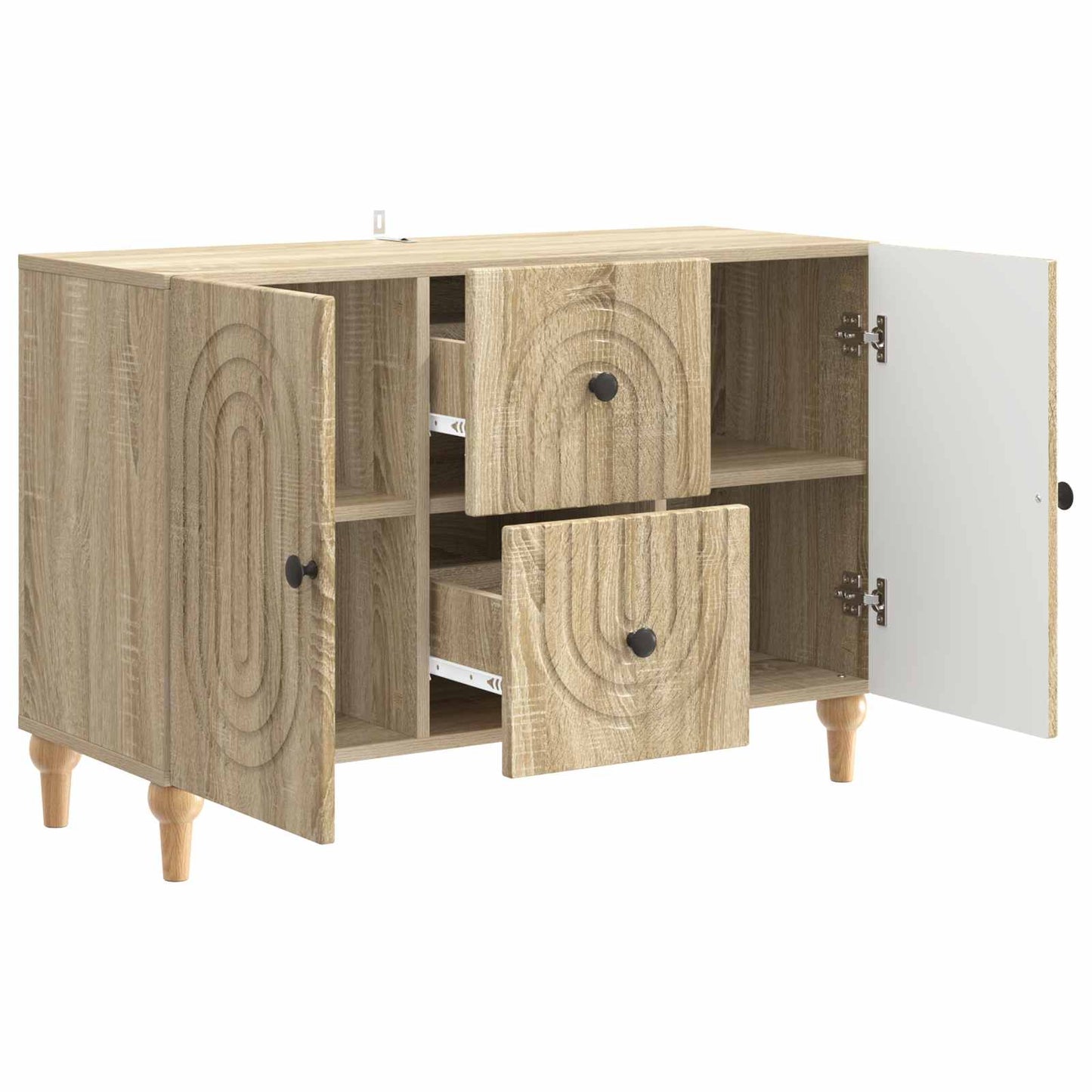 TV-skap med skuff Sonoma eik 89 x 34,5 x 60 cm Konstruert tre