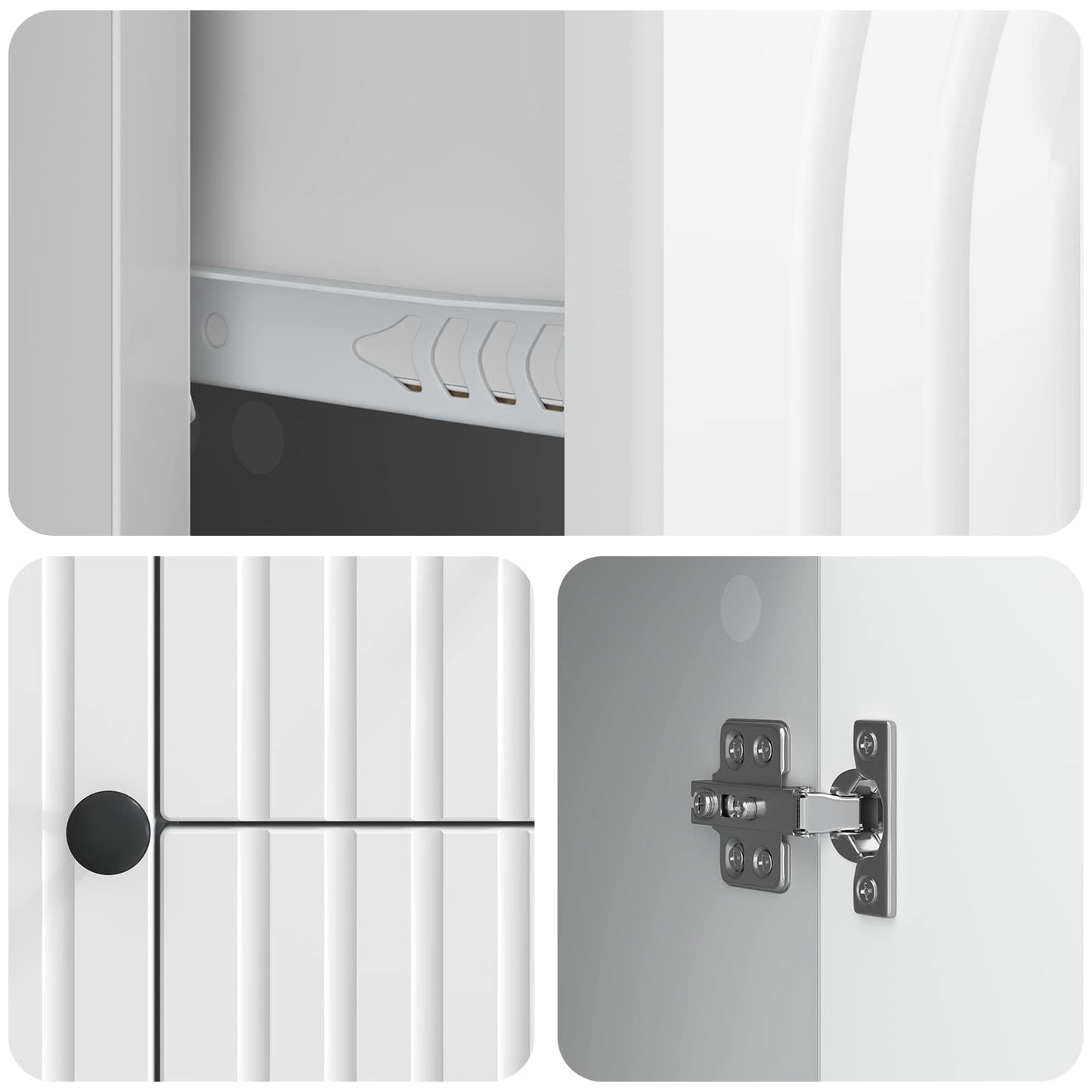 TV-skap Høgglans hvit 89 x 34,5 x 60 cm Konstruert tre