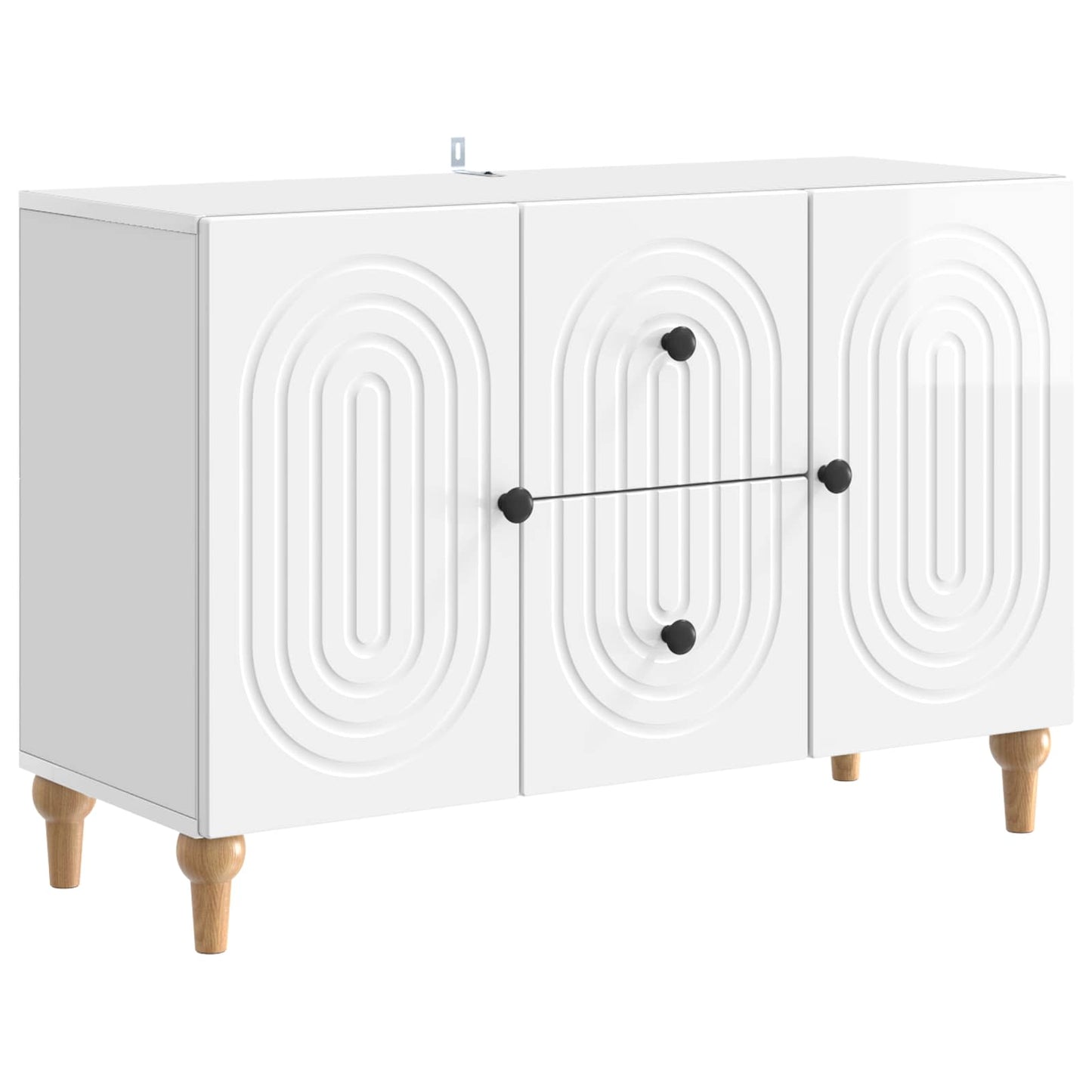 TV-skap Høgglans hvit 89 x 34,5 x 60 cm Konstruert tre