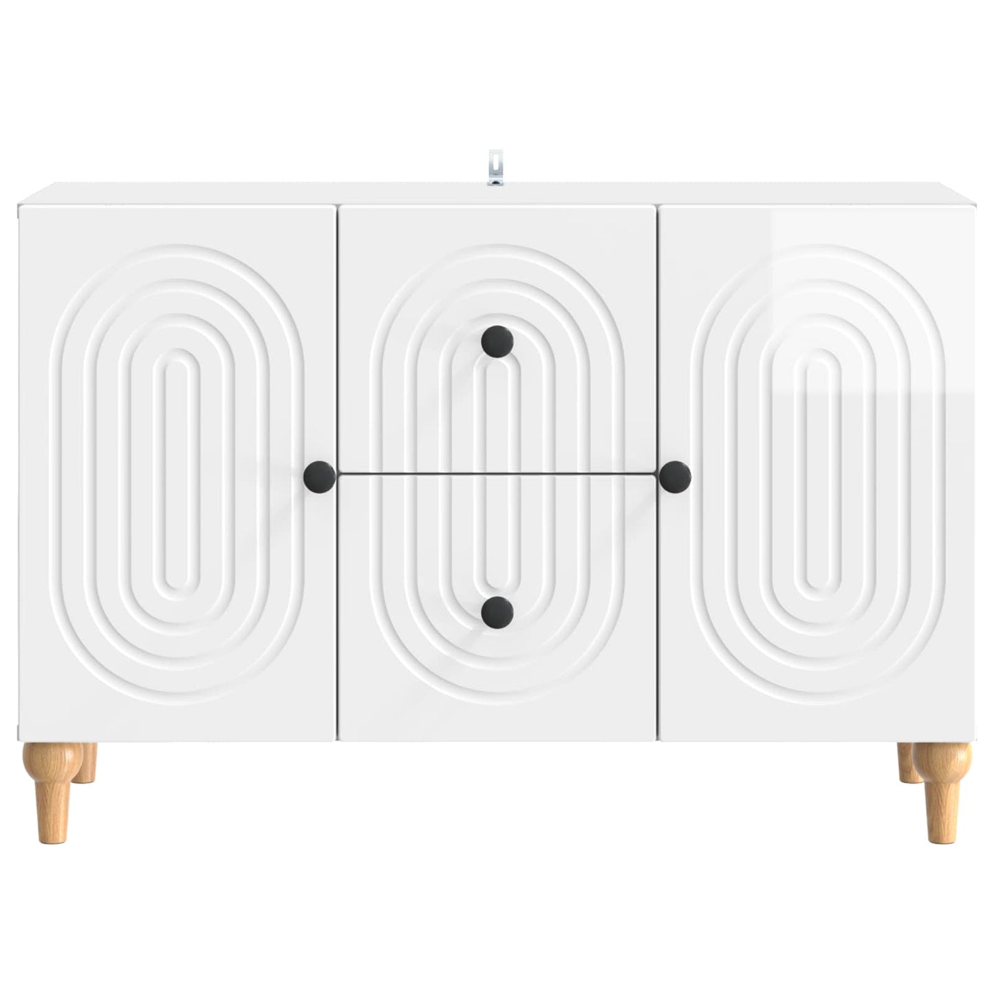 TV-skap Høgglans hvit 89 x 34,5 x 60 cm Konstruert tre