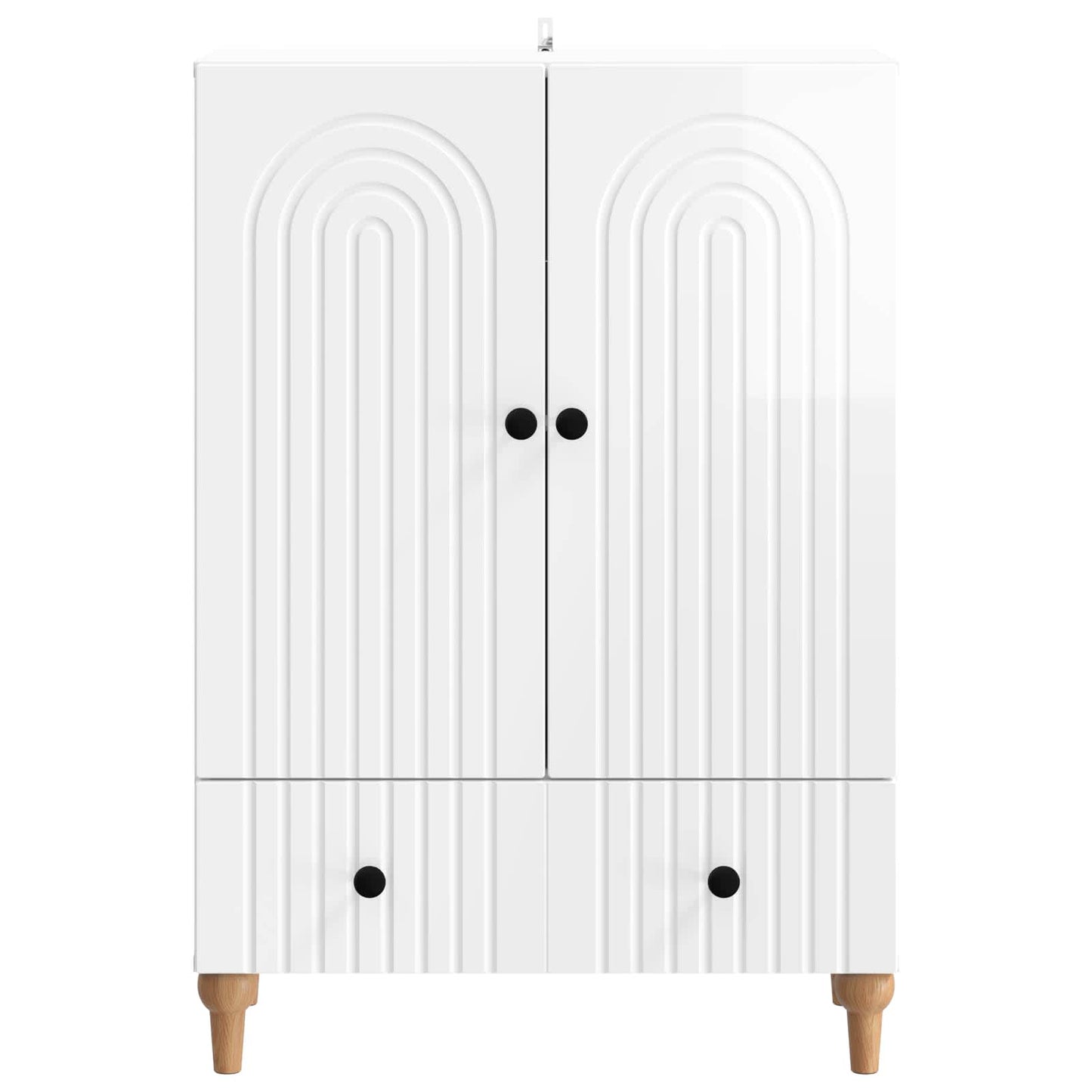 Serviesskap Høgglans hvit 66 x 34,5 x 95 cm Konstruert tre
