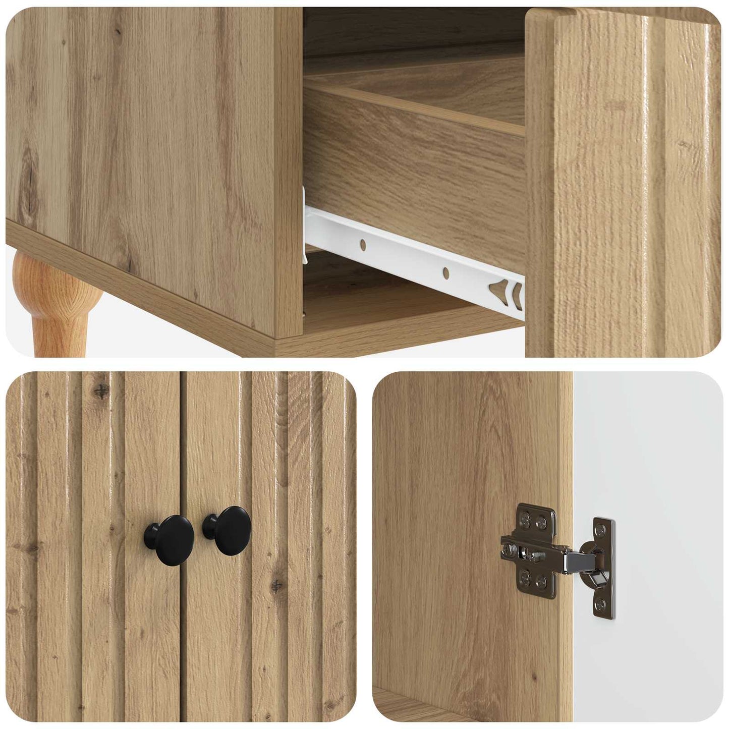 Serviesskap Artisan eik 66 x 34,5 x 95 cm Konstruert tre