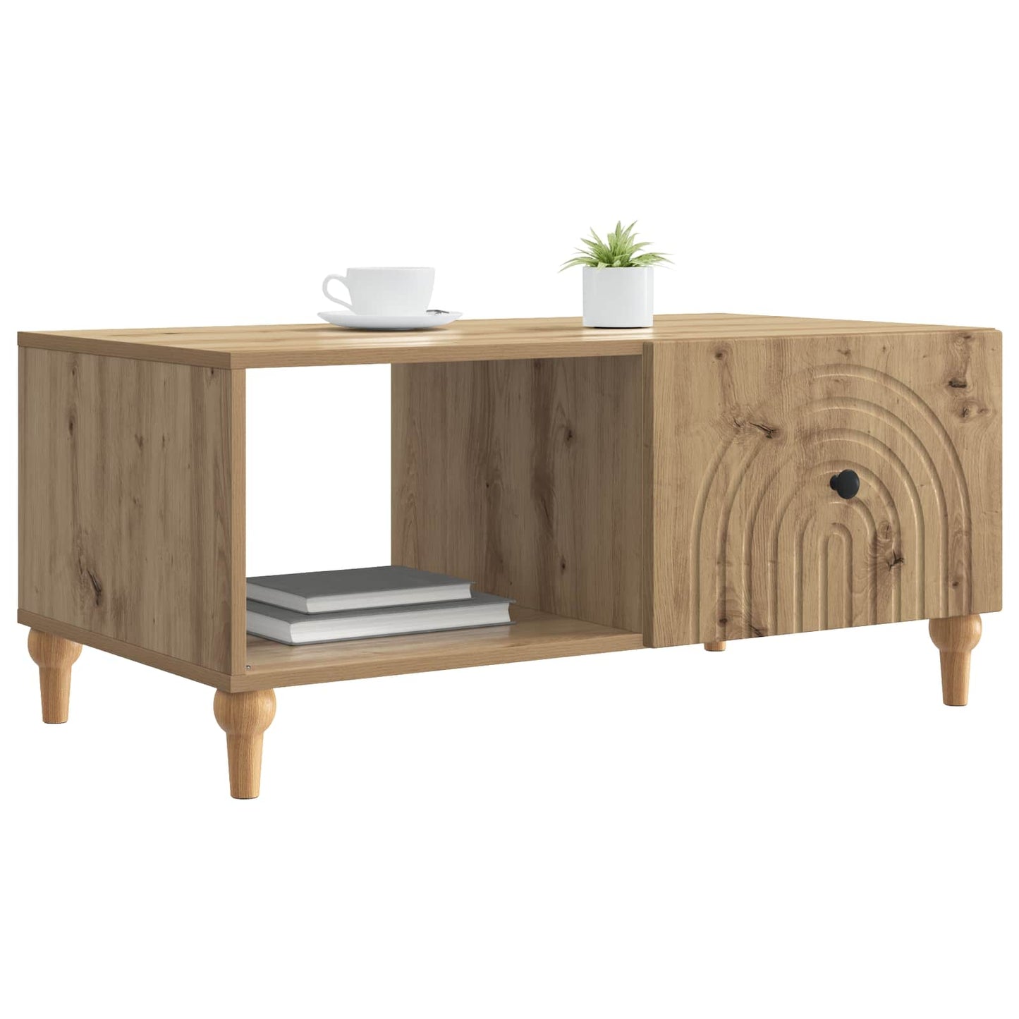 Kaffebord Artisan eik 90 x 50 x 40 cm Konstruert tre