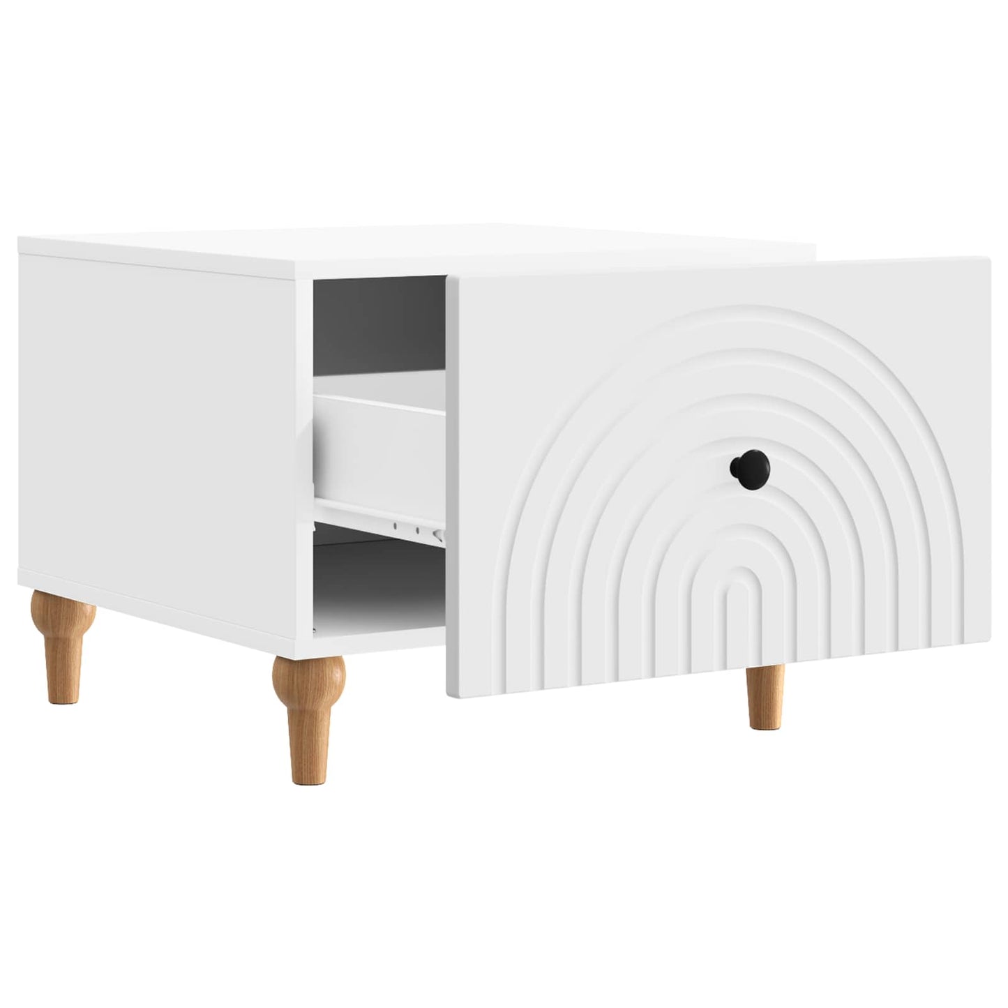 Kaffebord med skuff Hvit 49 x 50 x 40 cm Konstruert tre