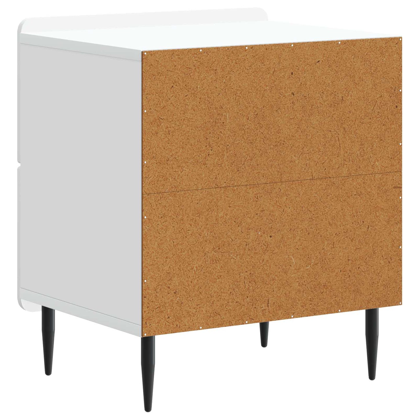 Nattbordskap med skuff Hvit 43 x 34,5 x 49,5 cm Konstruert tre