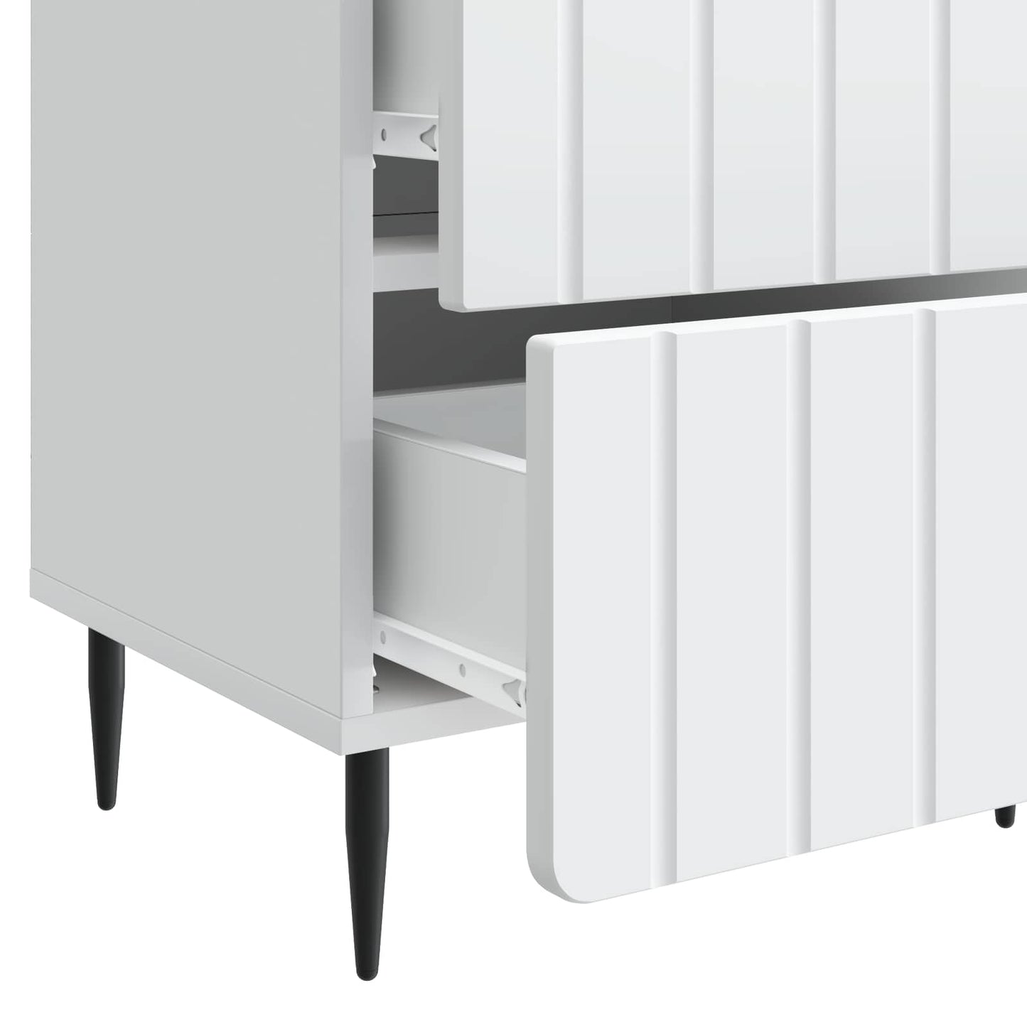 Nattbordskap 2 pcs Hvit 43 x 34,5 x 49,5 cm Konstruert tre