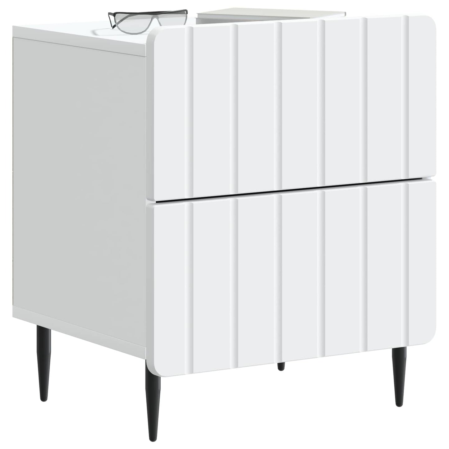 Nattbordskap 2 pcs Hvit 43 x 34,5 x 49,5 cm Konstruert tre