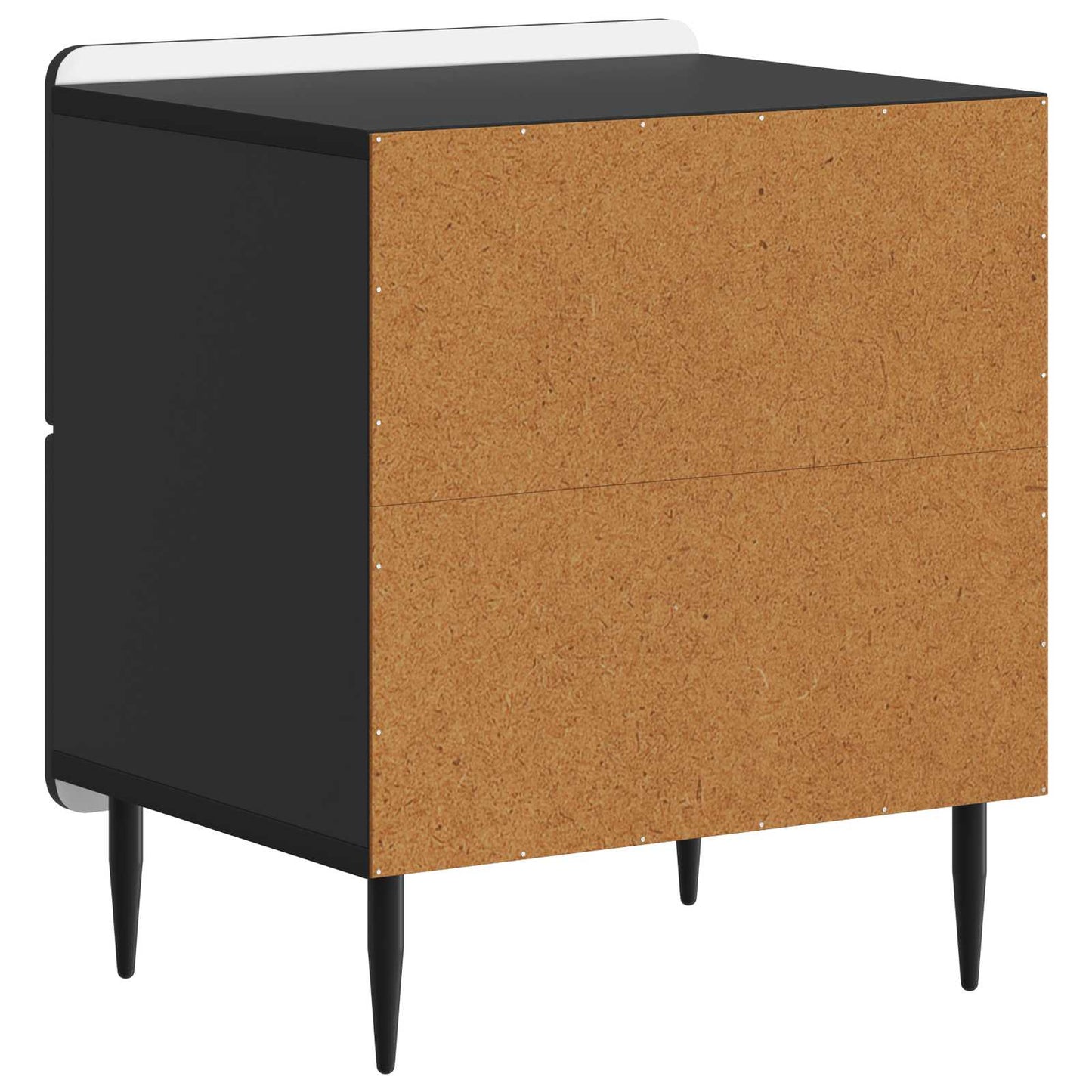 Nattbordskap 2 pcs Svart 43 x 34,5 x 49,5 cm Konstruert tre